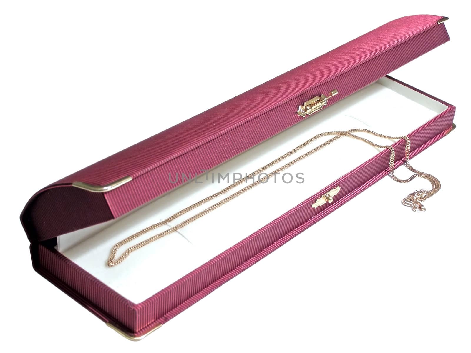 golden chainlet in the red coffret     