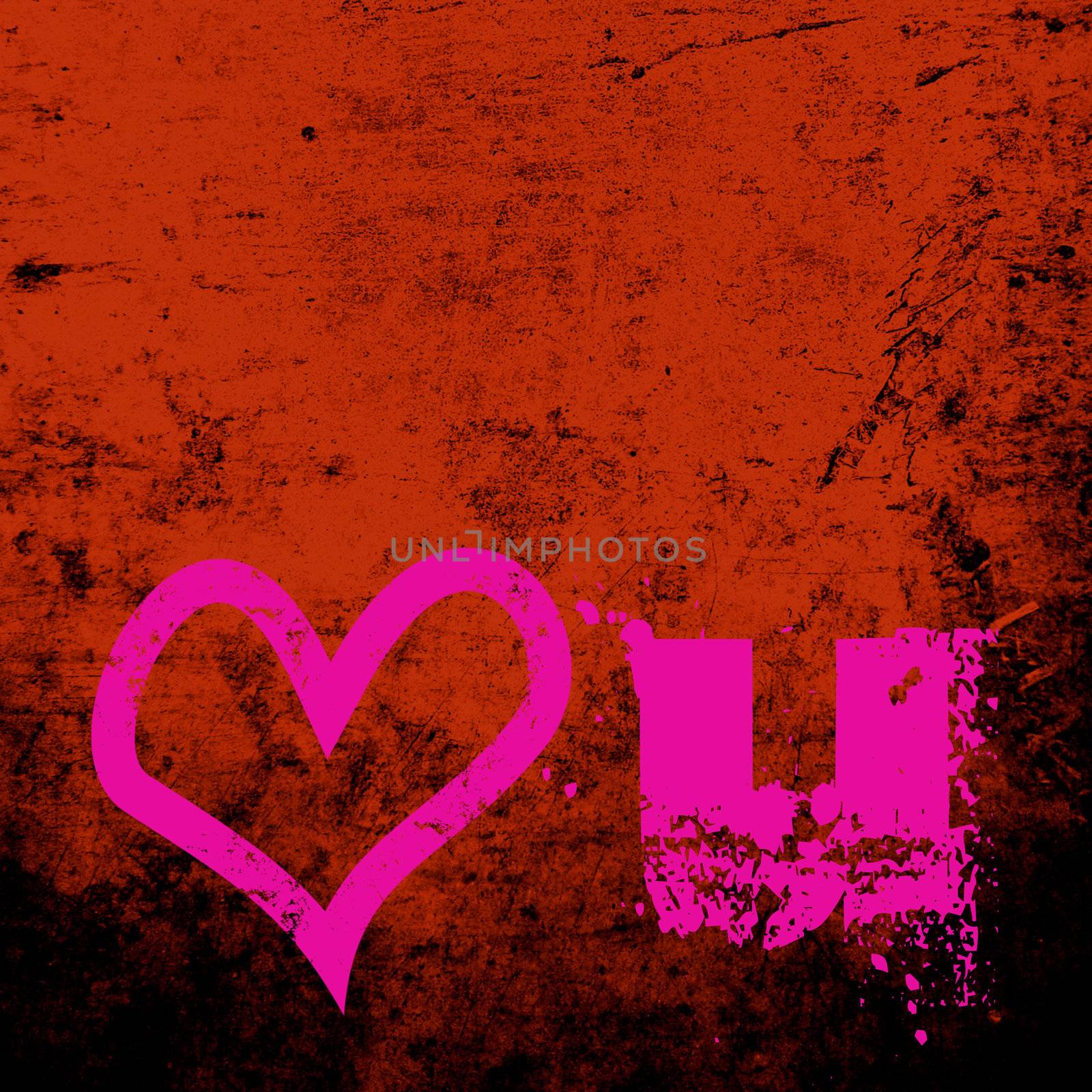 Sweet  and romantic valentine day background with pink heart, U text and copy space