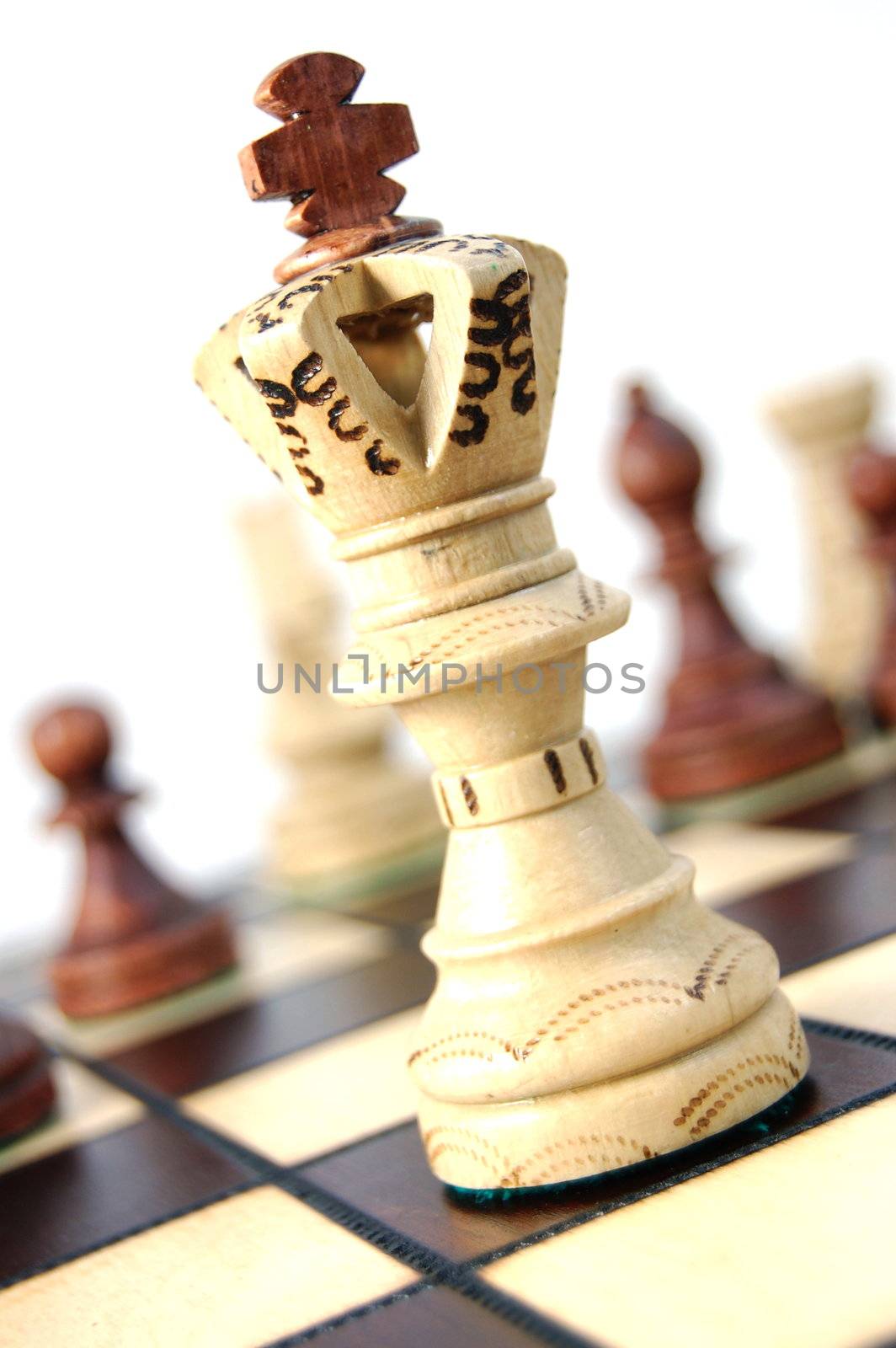 chess pieces showing concept for competition in business