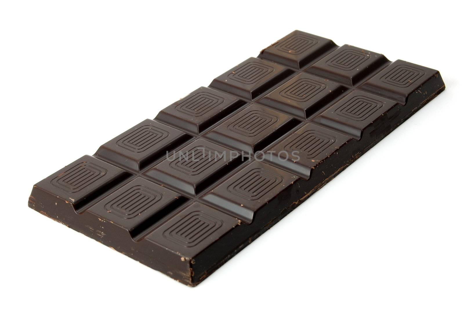 sweet chocolate for baking isolated on white background