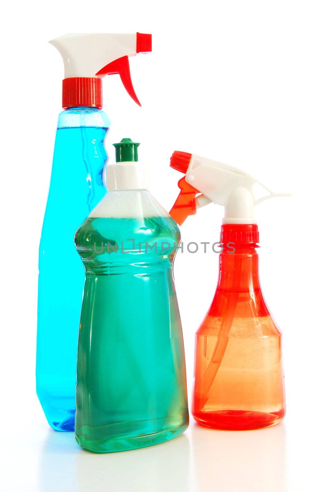 spray bottles for hygiene in a clean home