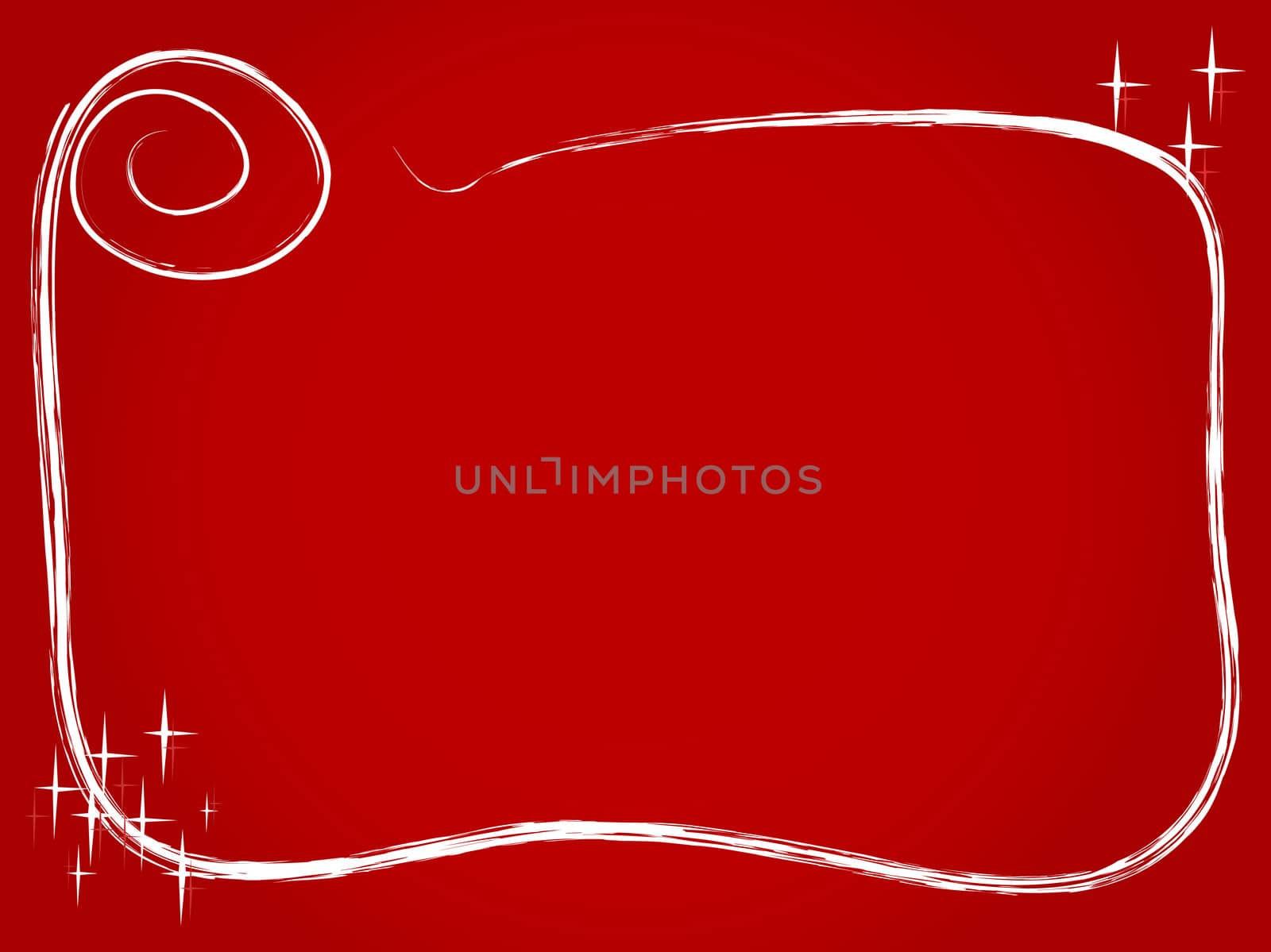 White elegance ribbon on red background