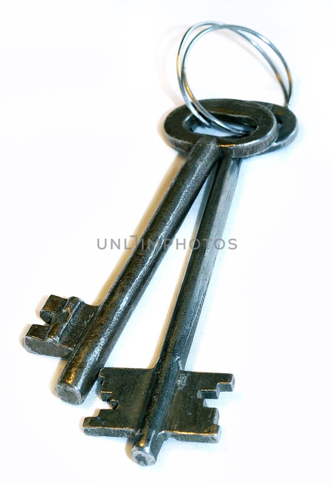 age-old keys from a ferruginous metal