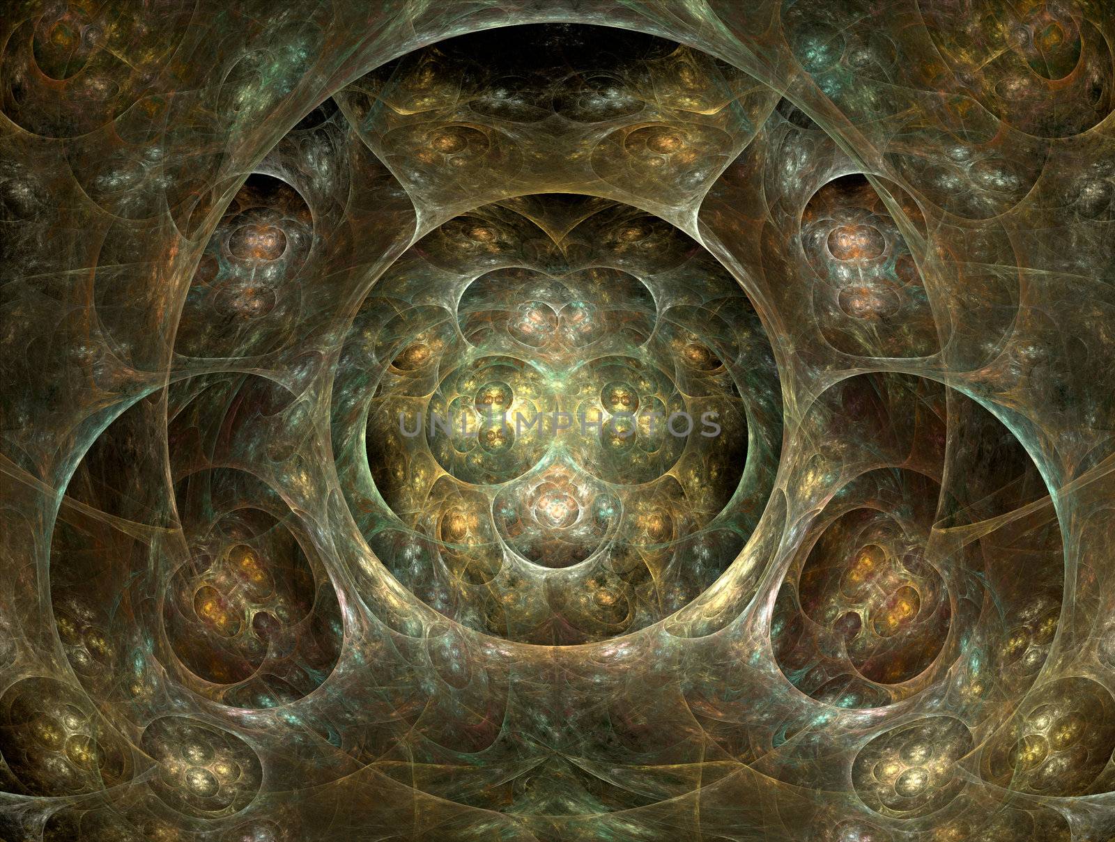 Golden Curves and Spheres Fractal by watamyr