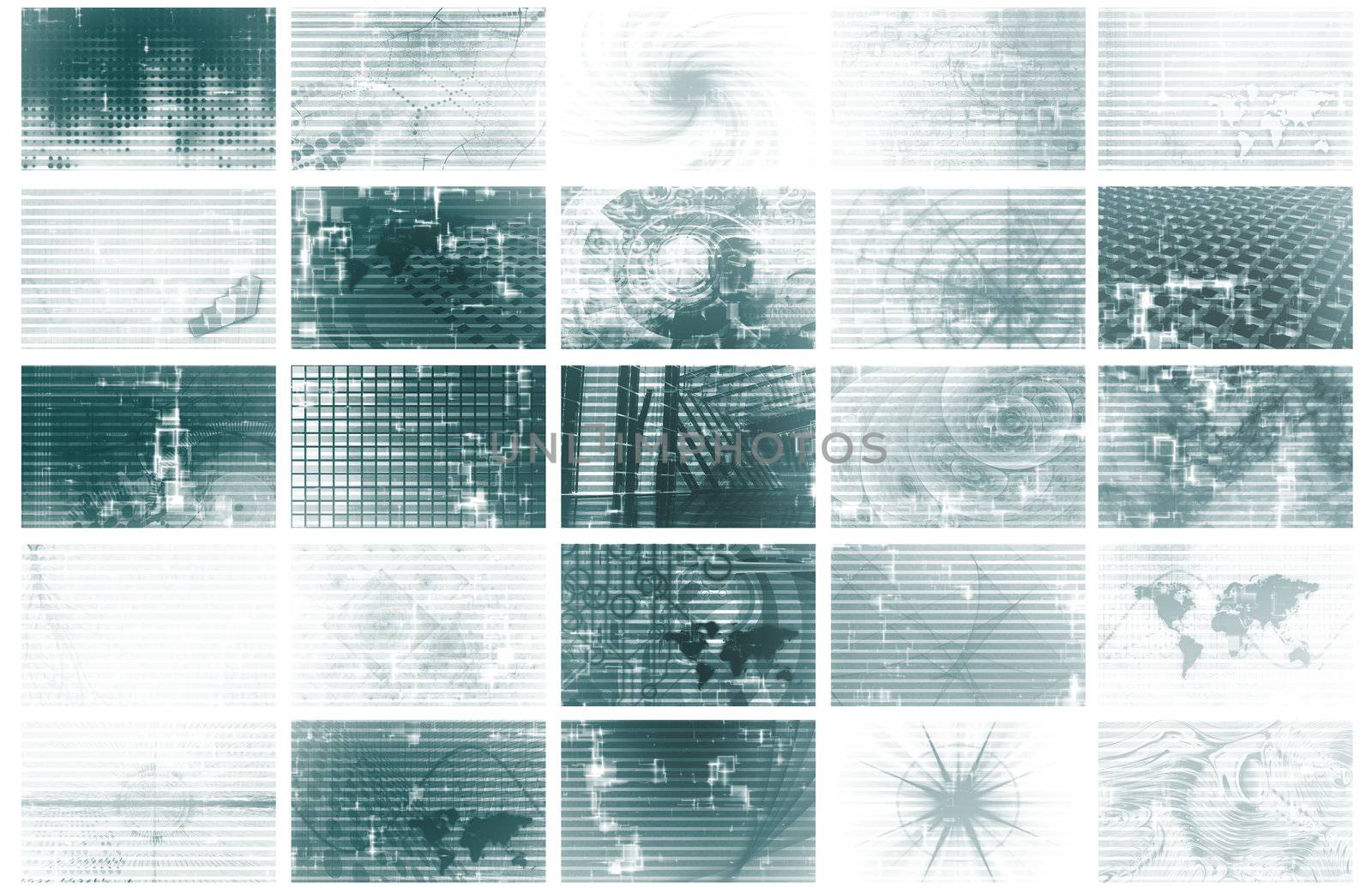 News and Media Overload Tech Abstract Background