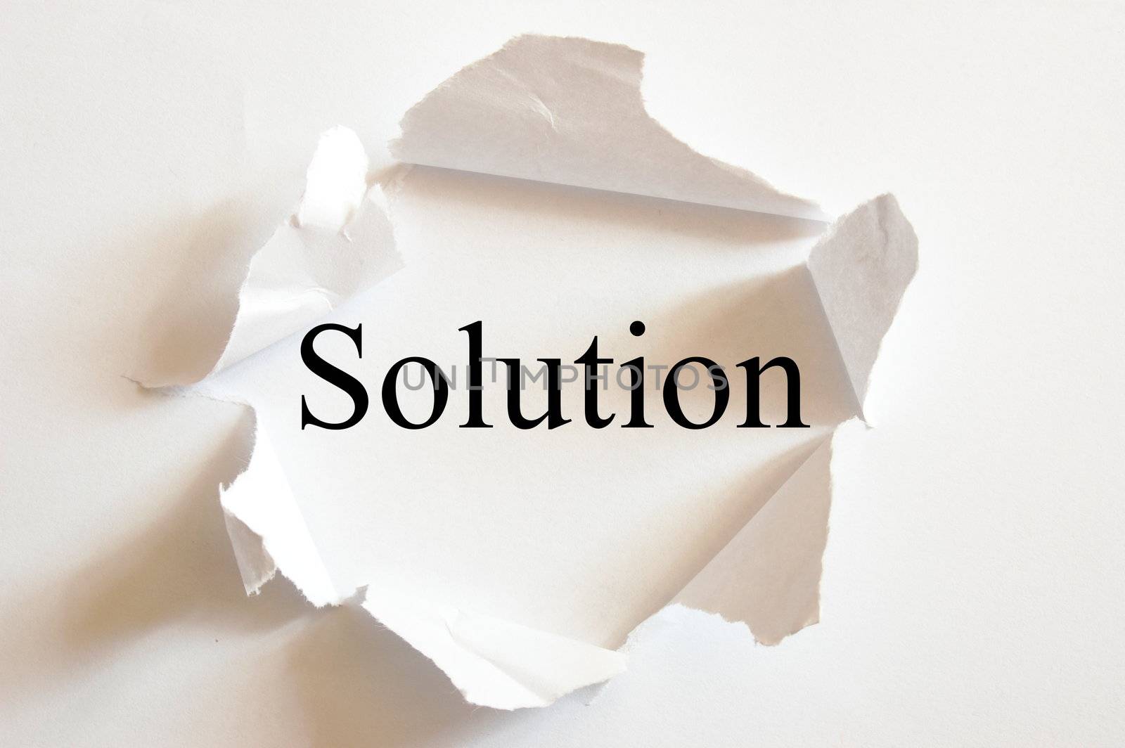solving a business problem with solution in a paper hole