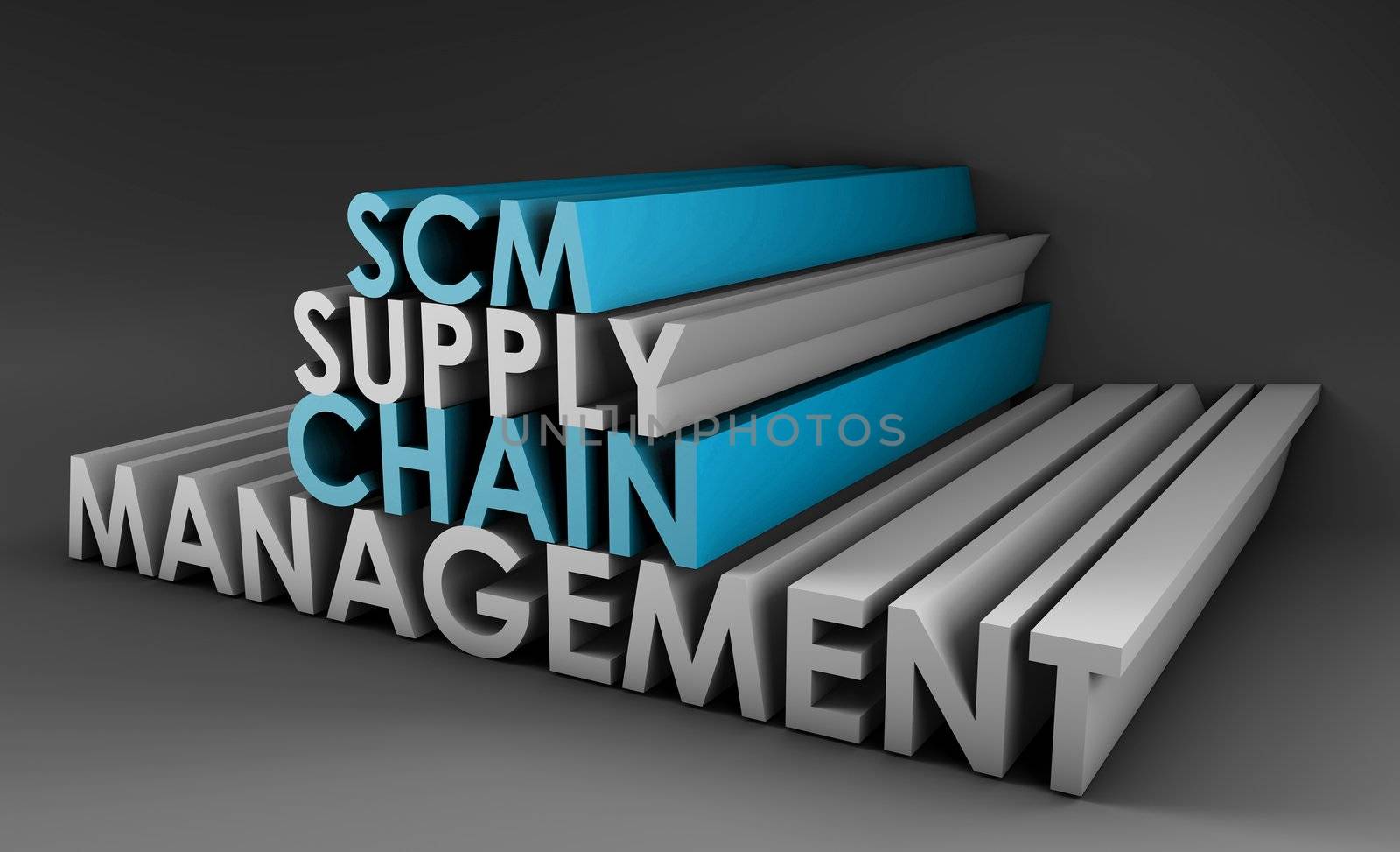 Supply Chain Management SCM Industry in 3d