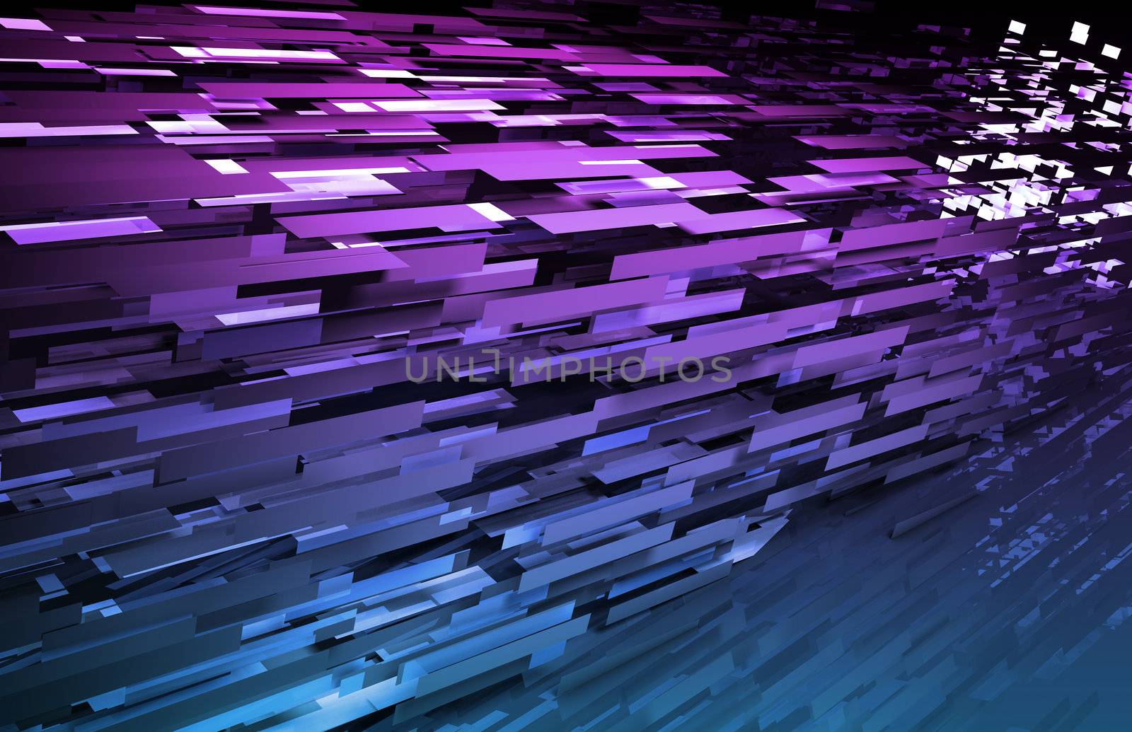 Abstract Geometric Background with a 3d Data Art