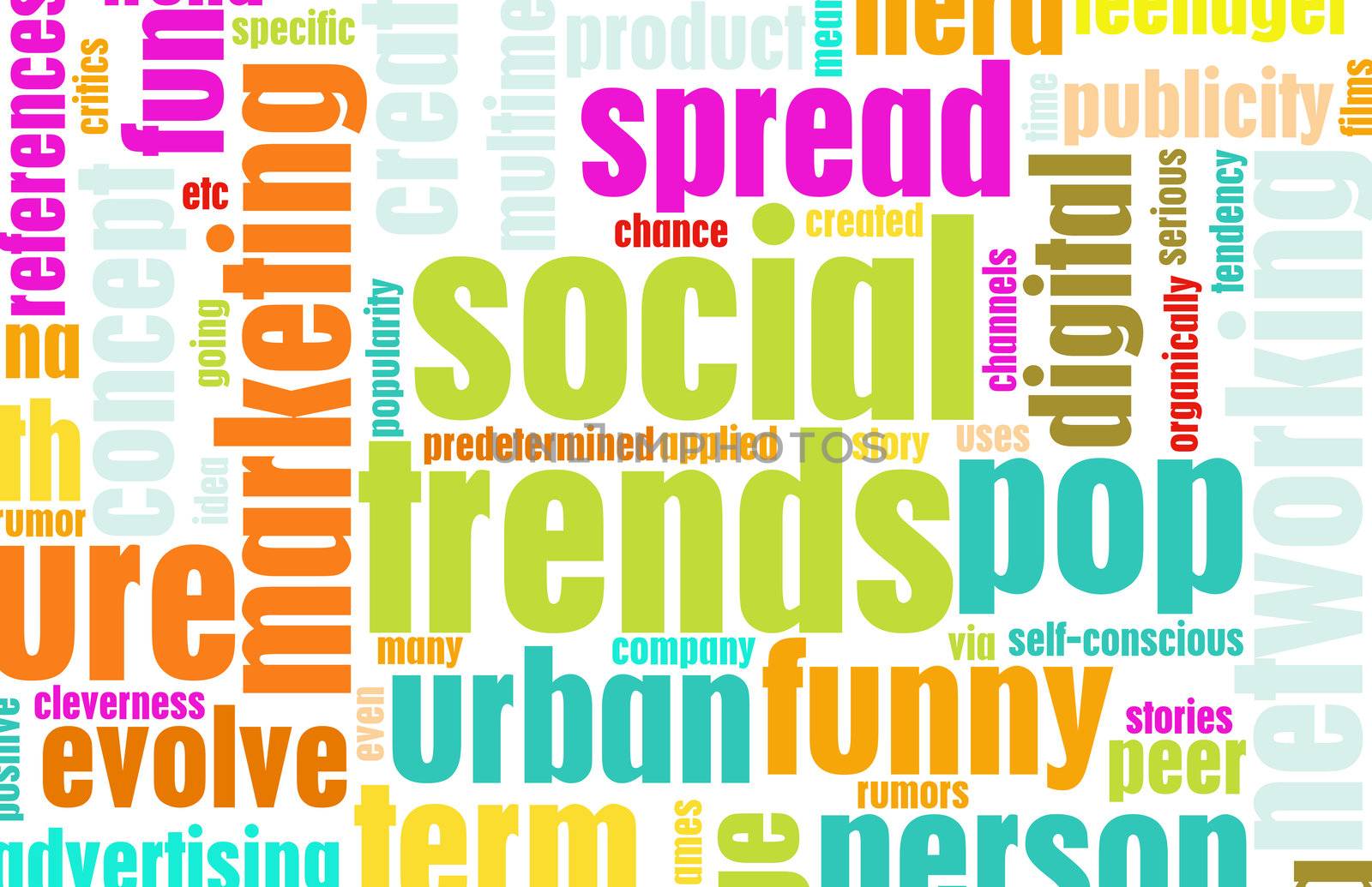 Social Trends Concept As a Abstract Background