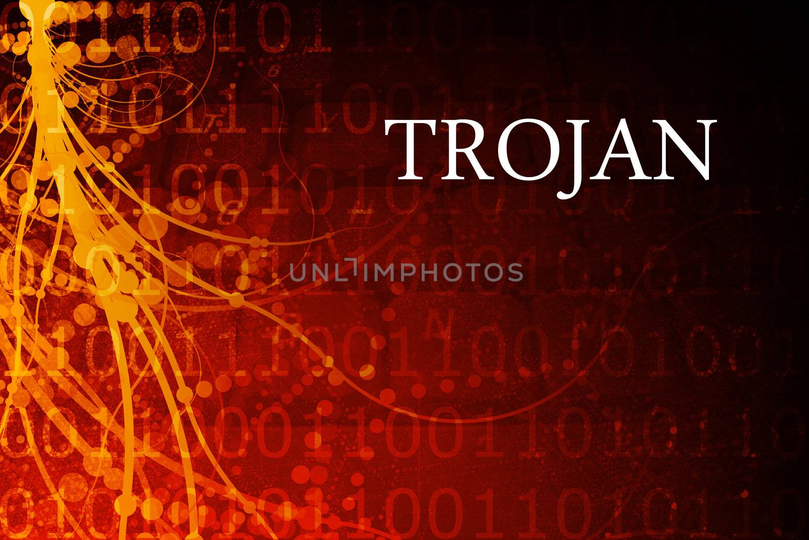 Trojan Abstract Background in Red and Black