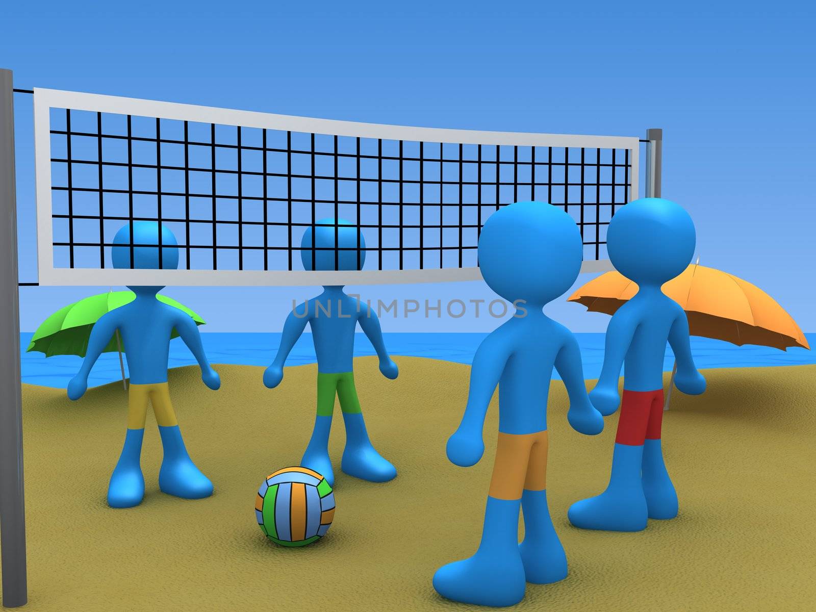 Computer generated image - Beach Volley Challenge.