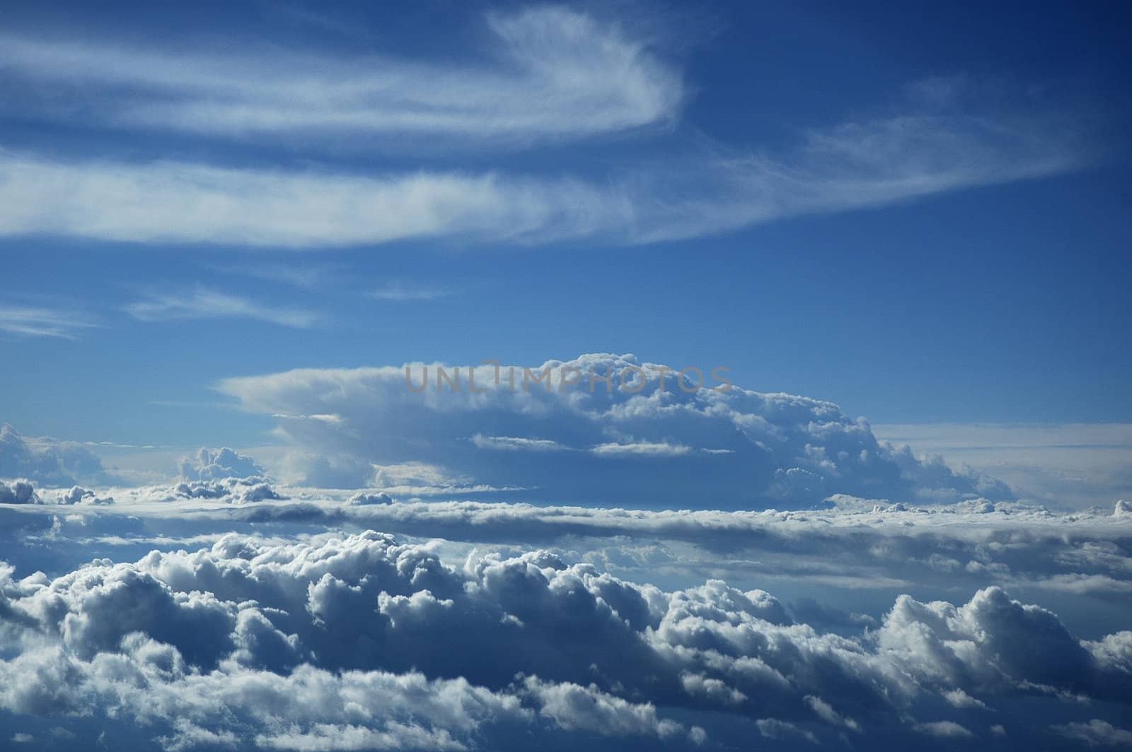 Aerial view of a fast developping thunderstorm
