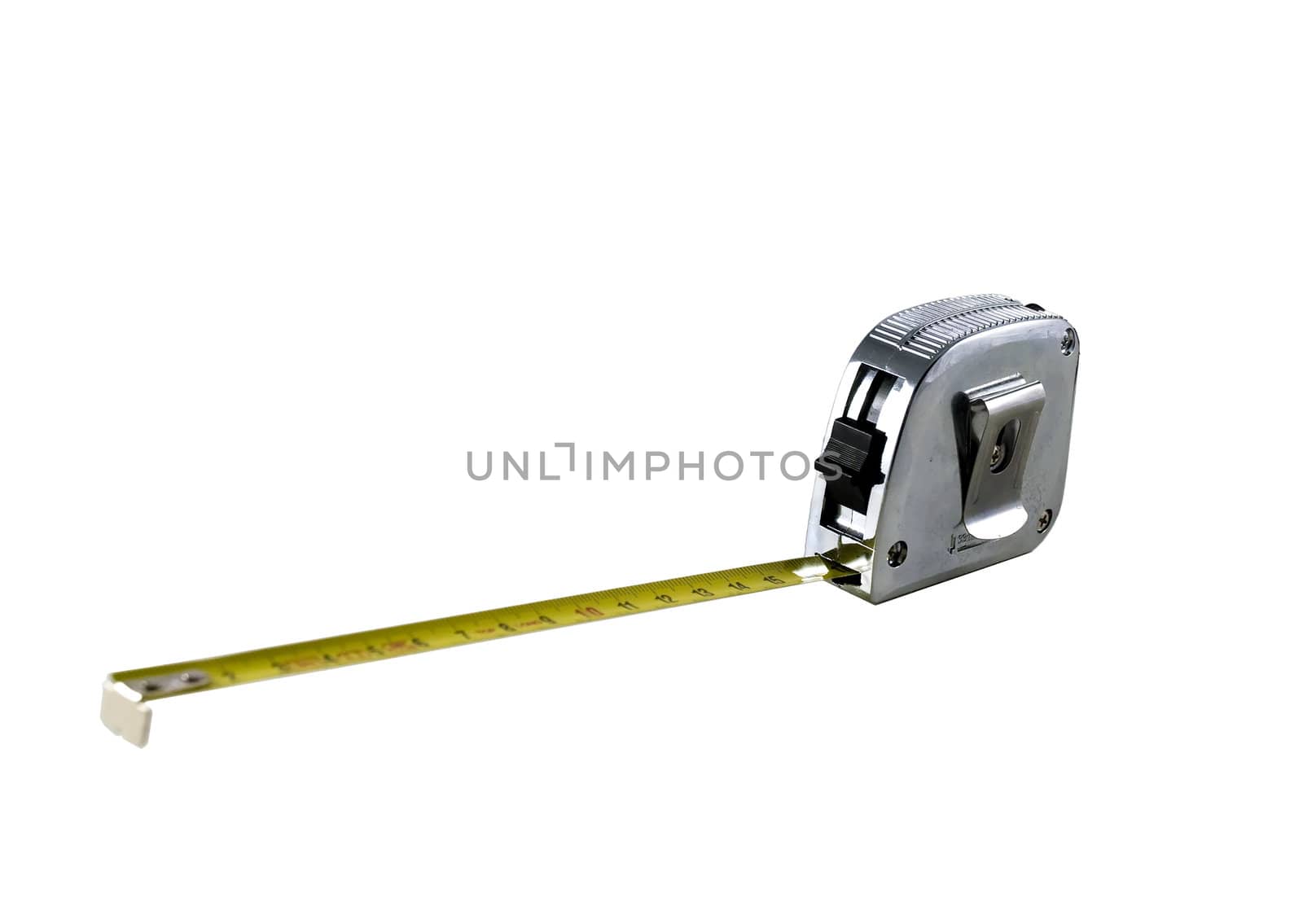 Measuring tape isolated on white background.