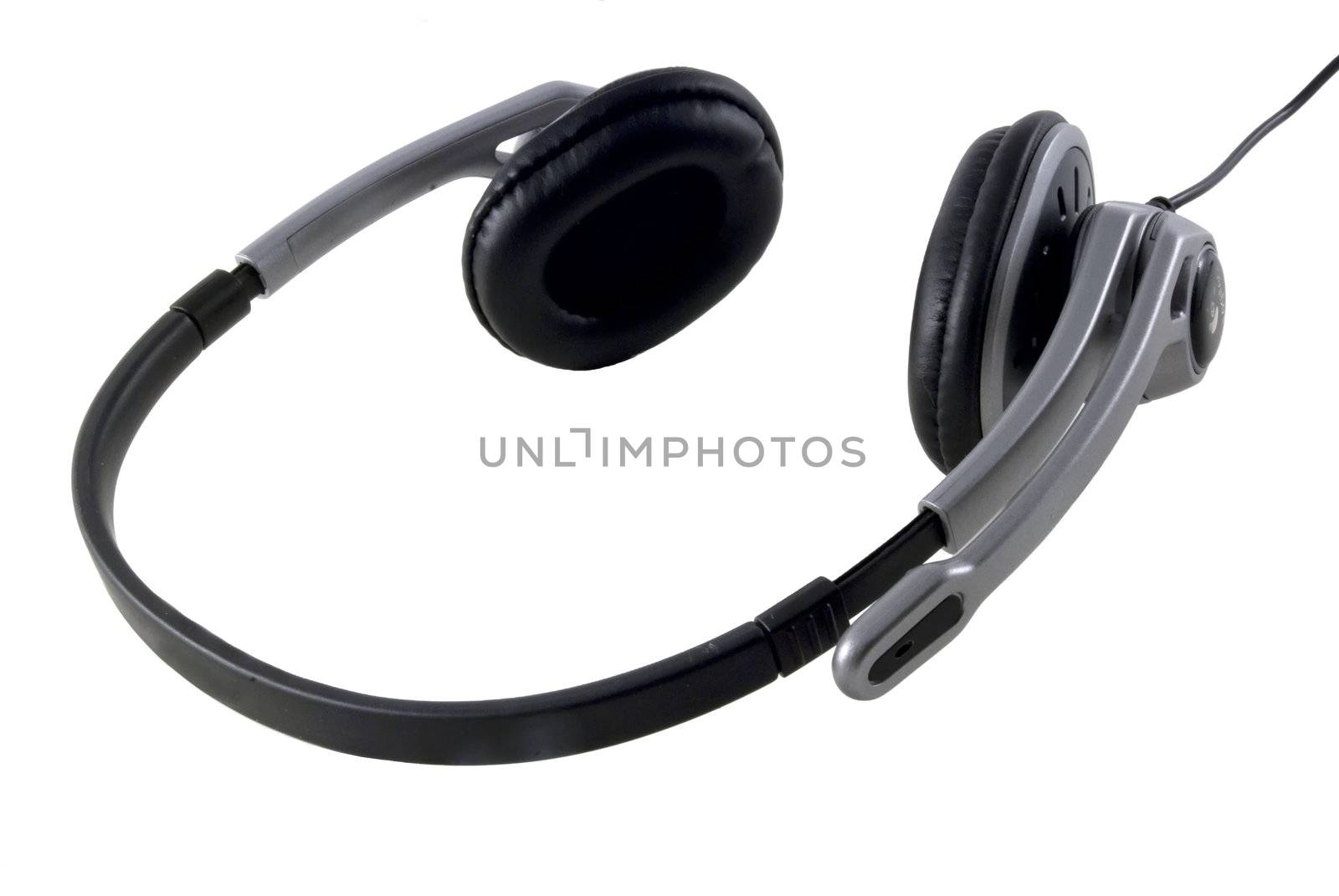 Pair of headphones. Isolated with white background.