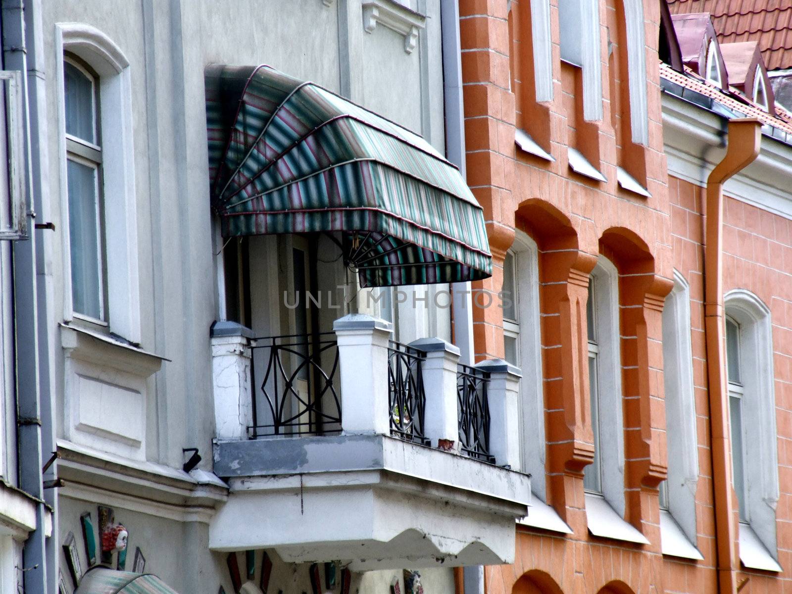 Beautiful capital city of Estonia - Tallinn architecture. Colorful cityscape.