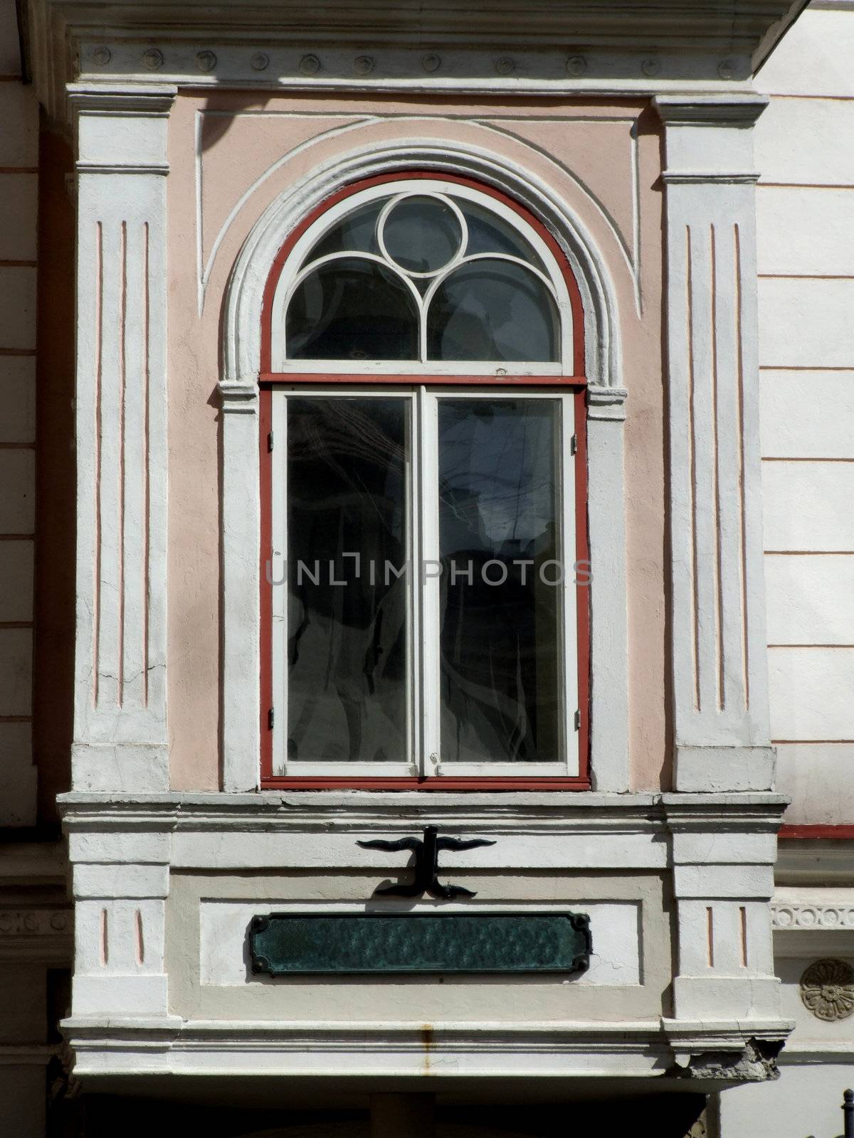 Vintage beautiful window in Tallinn, Estonia. European capital city.
