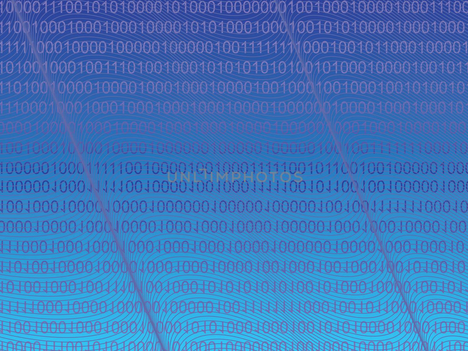 row of numbers against of the blue background