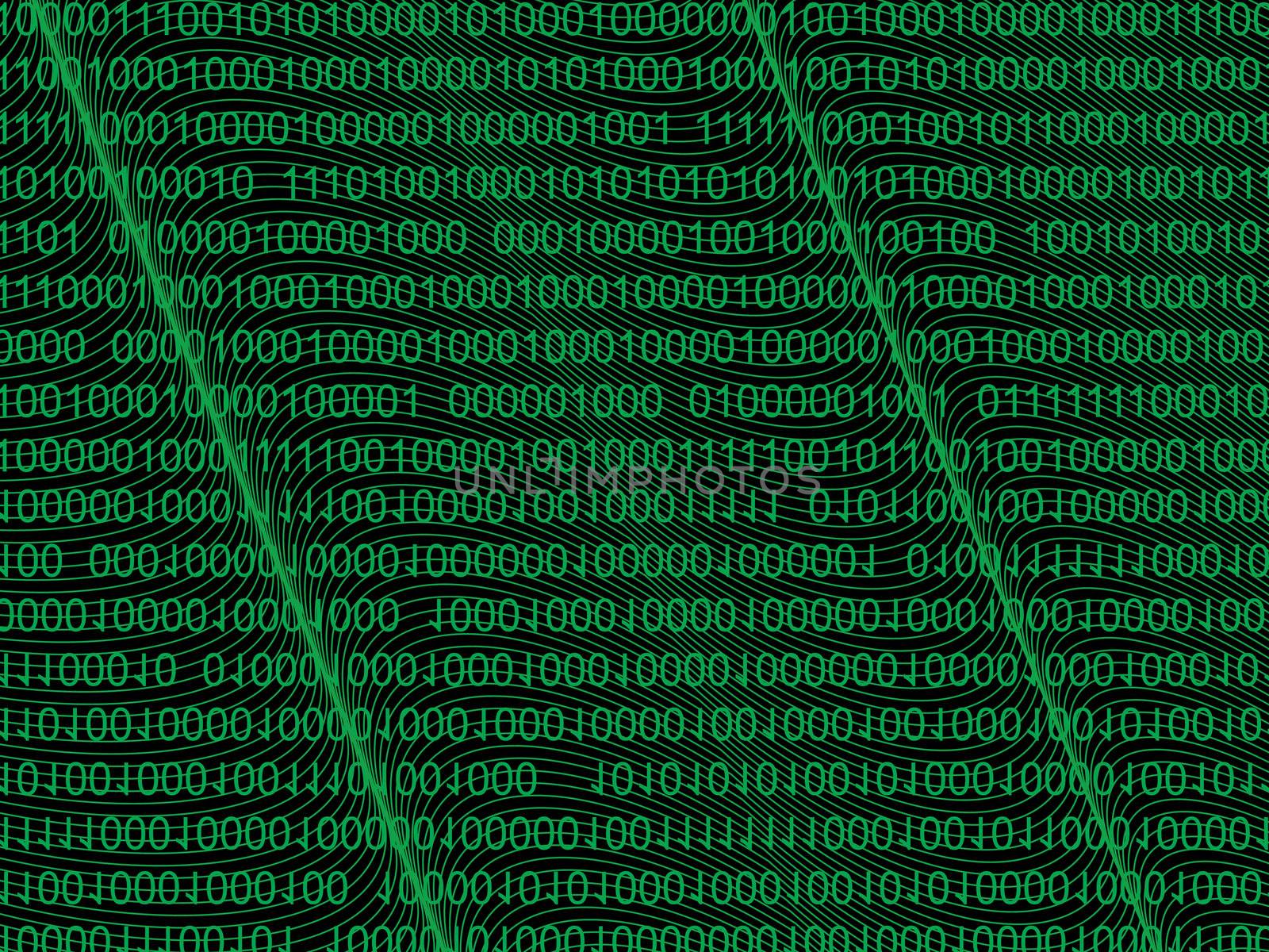 row of numbers against of the black background