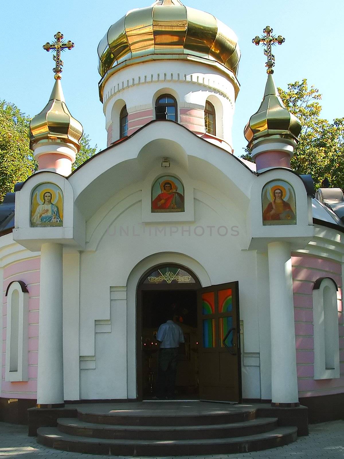 The image of an orthodox chapel in glory to the lost soldiers and defenders of fatherland
