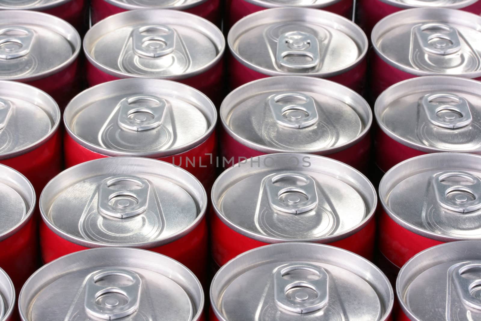 The closed banks from a tin for the aerated drinks: beer, water, juice and alcohol.