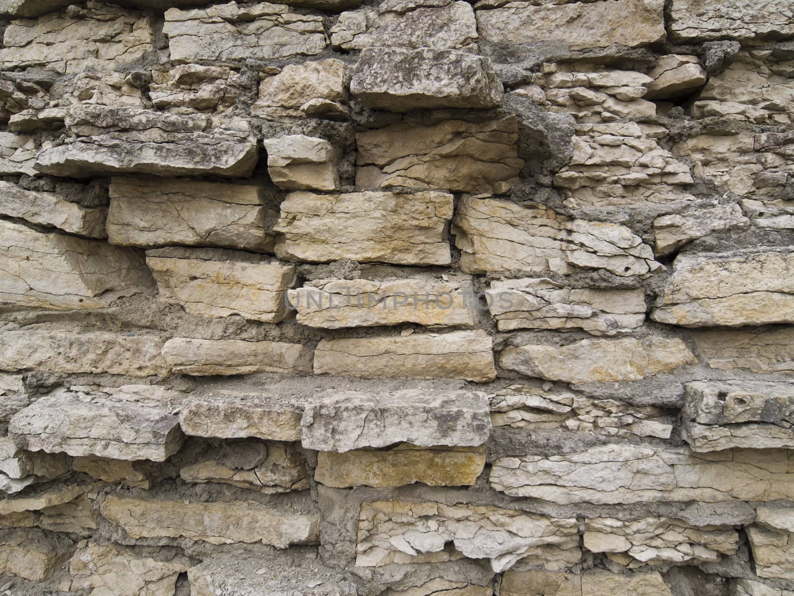 Ancient bricklaying wall. close-up shot