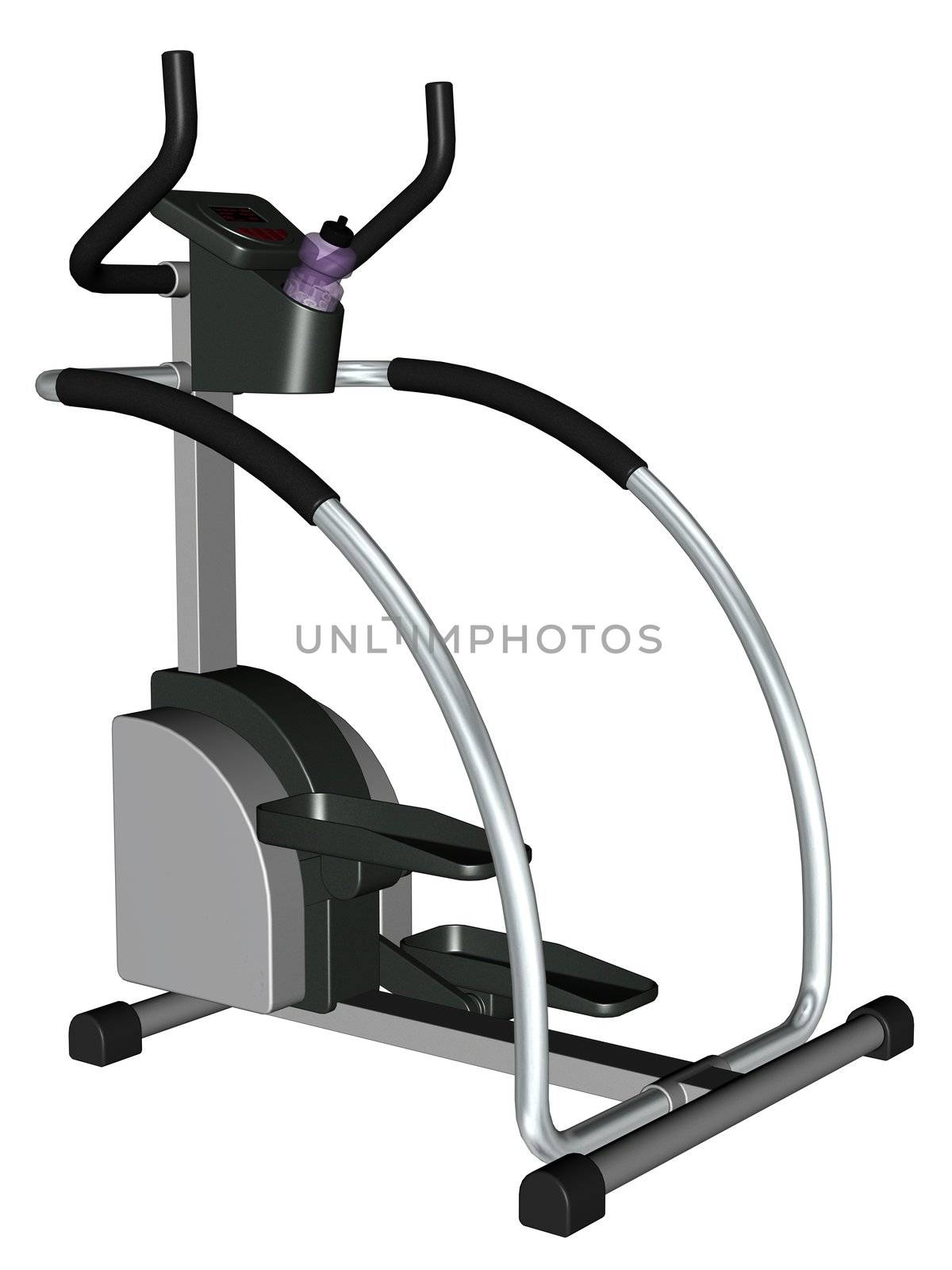 3D rendered excersise equipment rendered on white bachground isolated