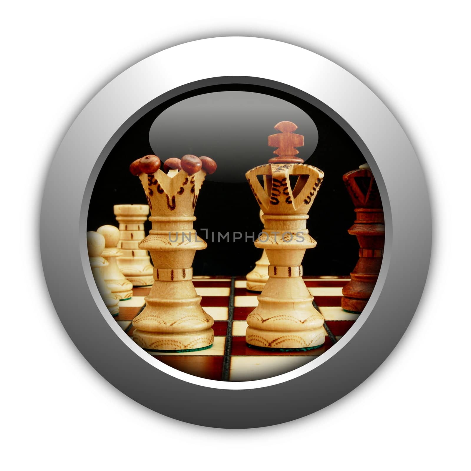 chess competition button concept showing business success