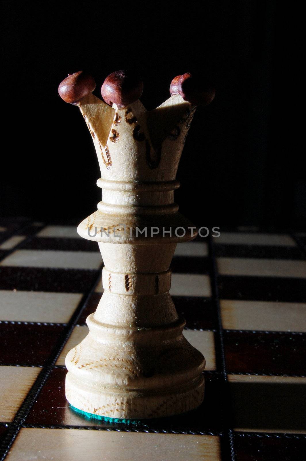 chess pieces on chess board showing power and success