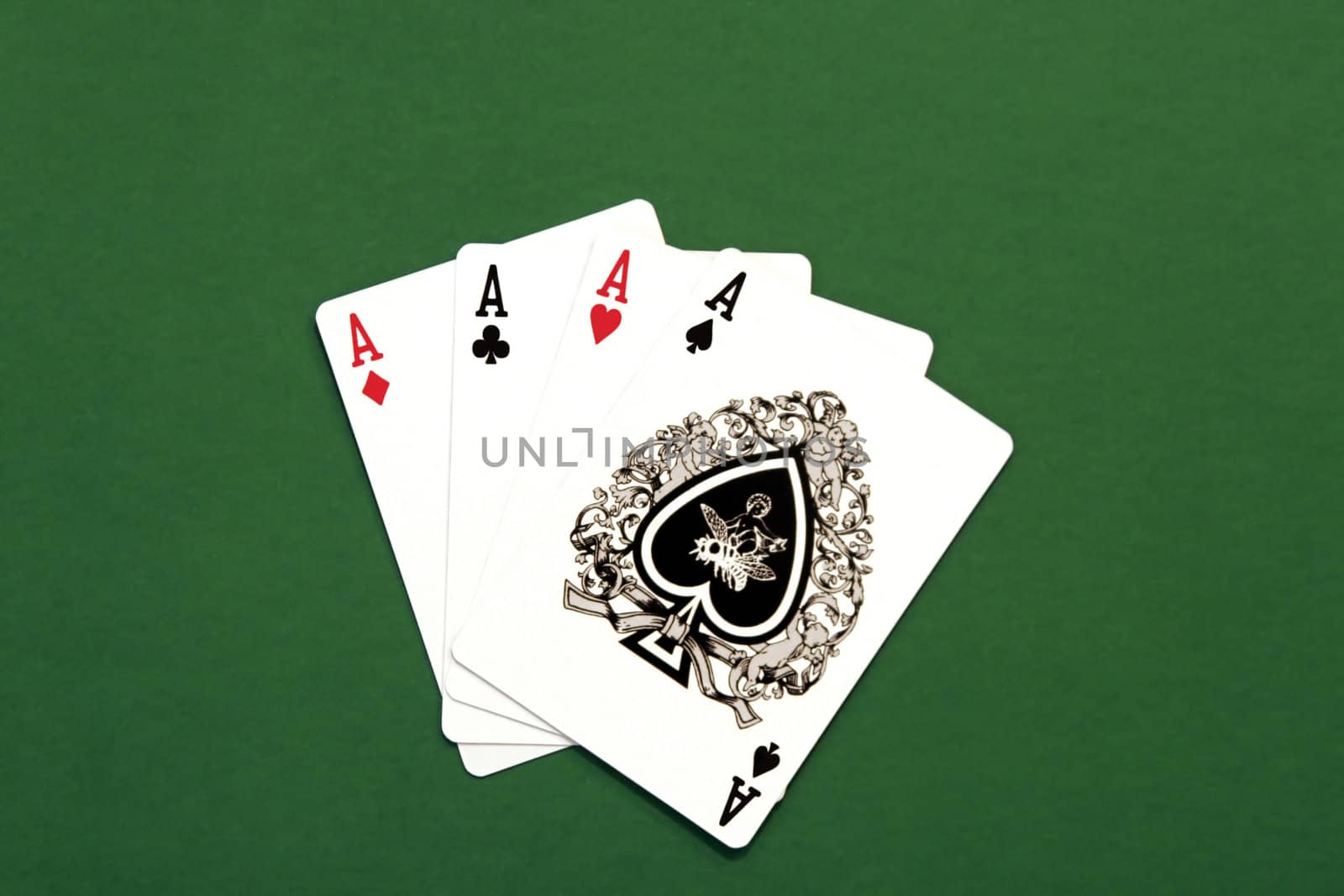Four Aces - Green Background