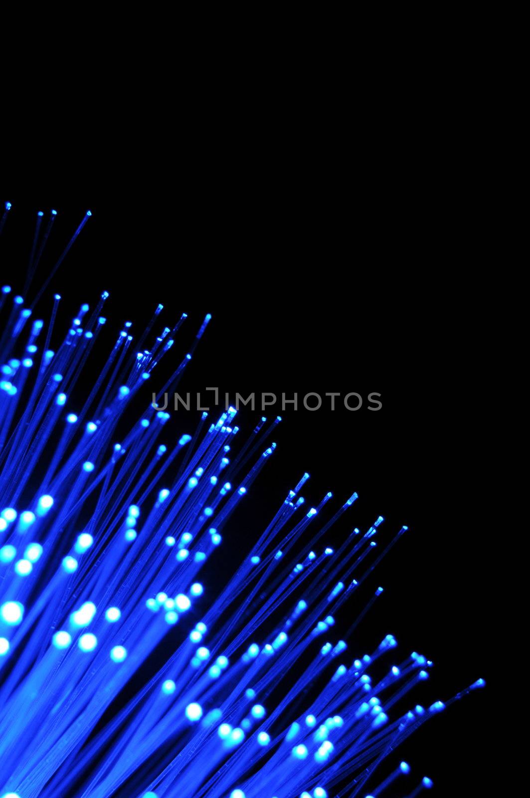 fiber optics background with copyspace for a text message