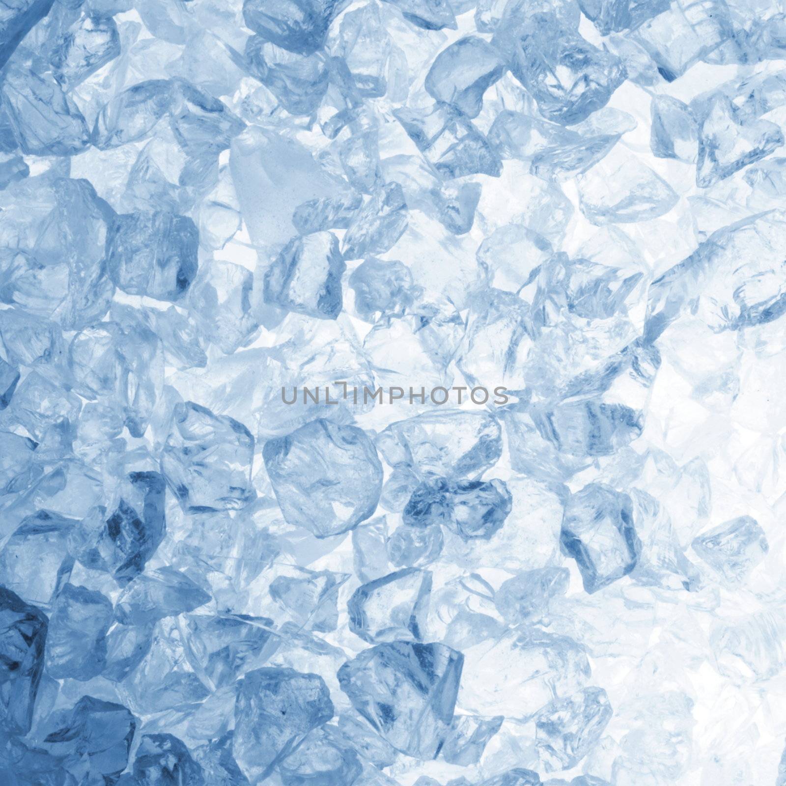 square cool ice background in blue with copyspace