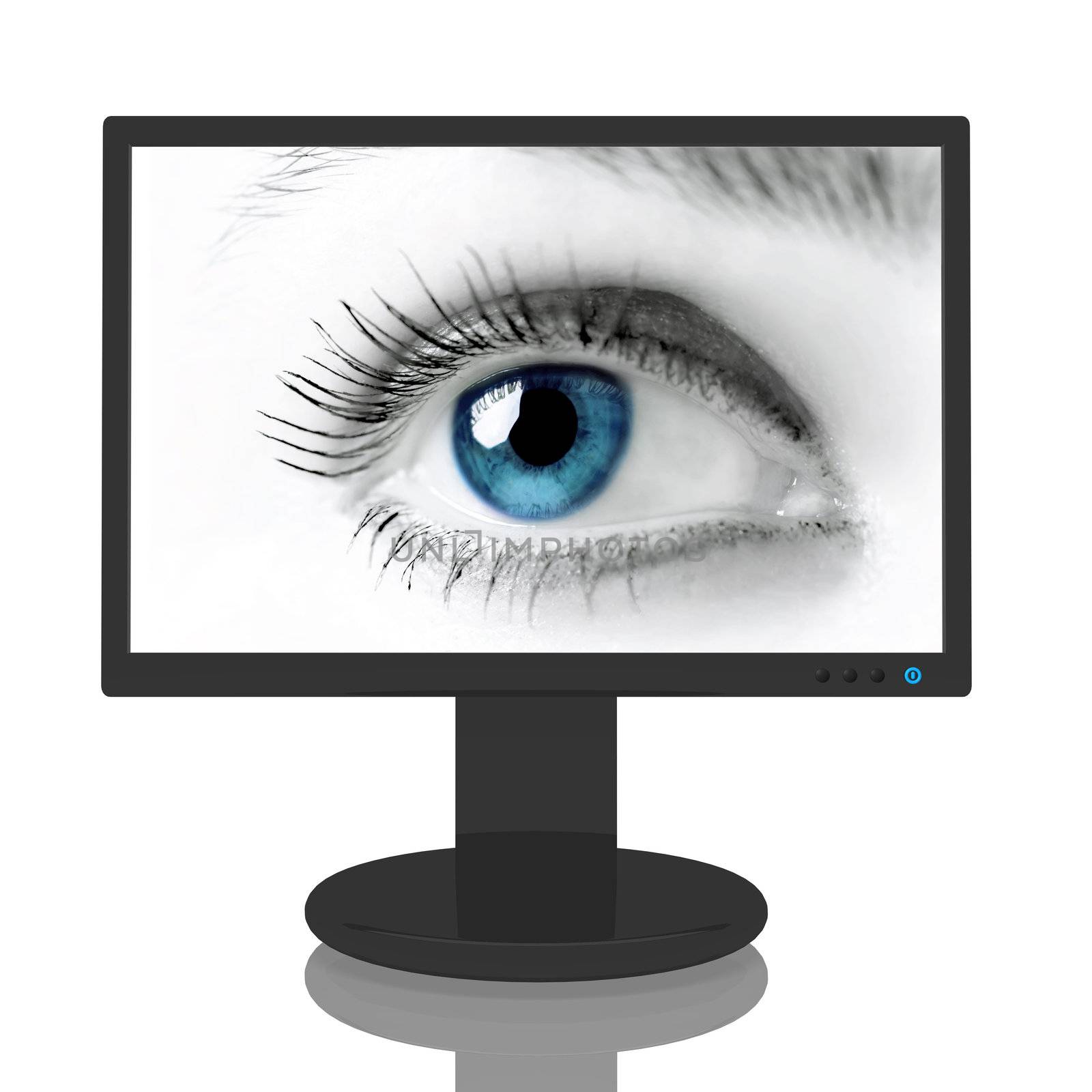 Monitor with blue eye by ajn