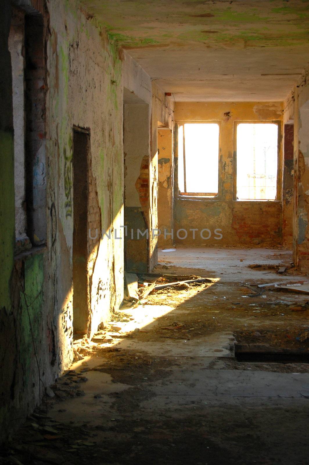 ruin of an old house for reconstruction