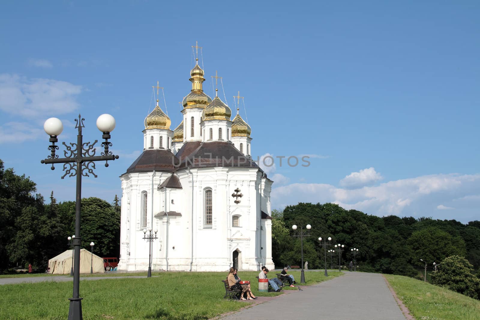 Symbol of Chernigov, church at entrance to cyti