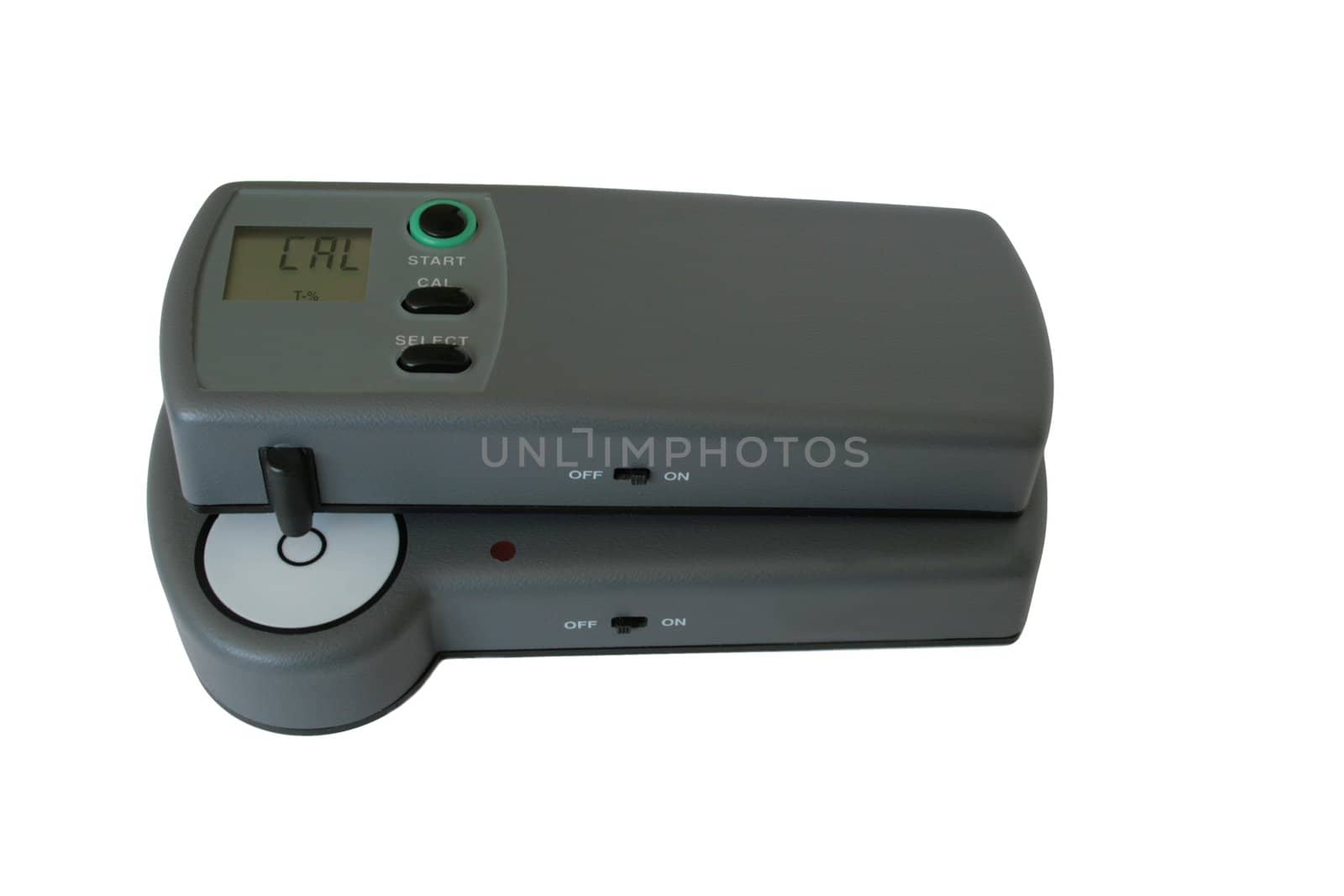 prepress film densitometer in calibration mode