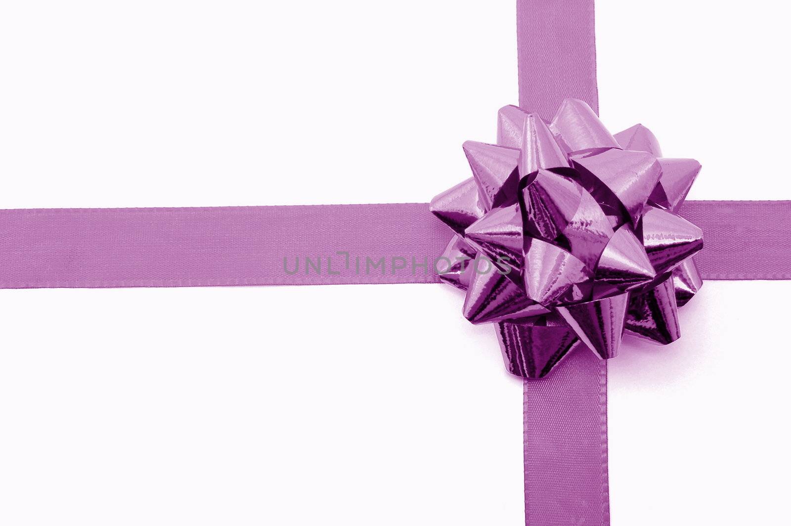 christmas gift with ribbon and copy space
