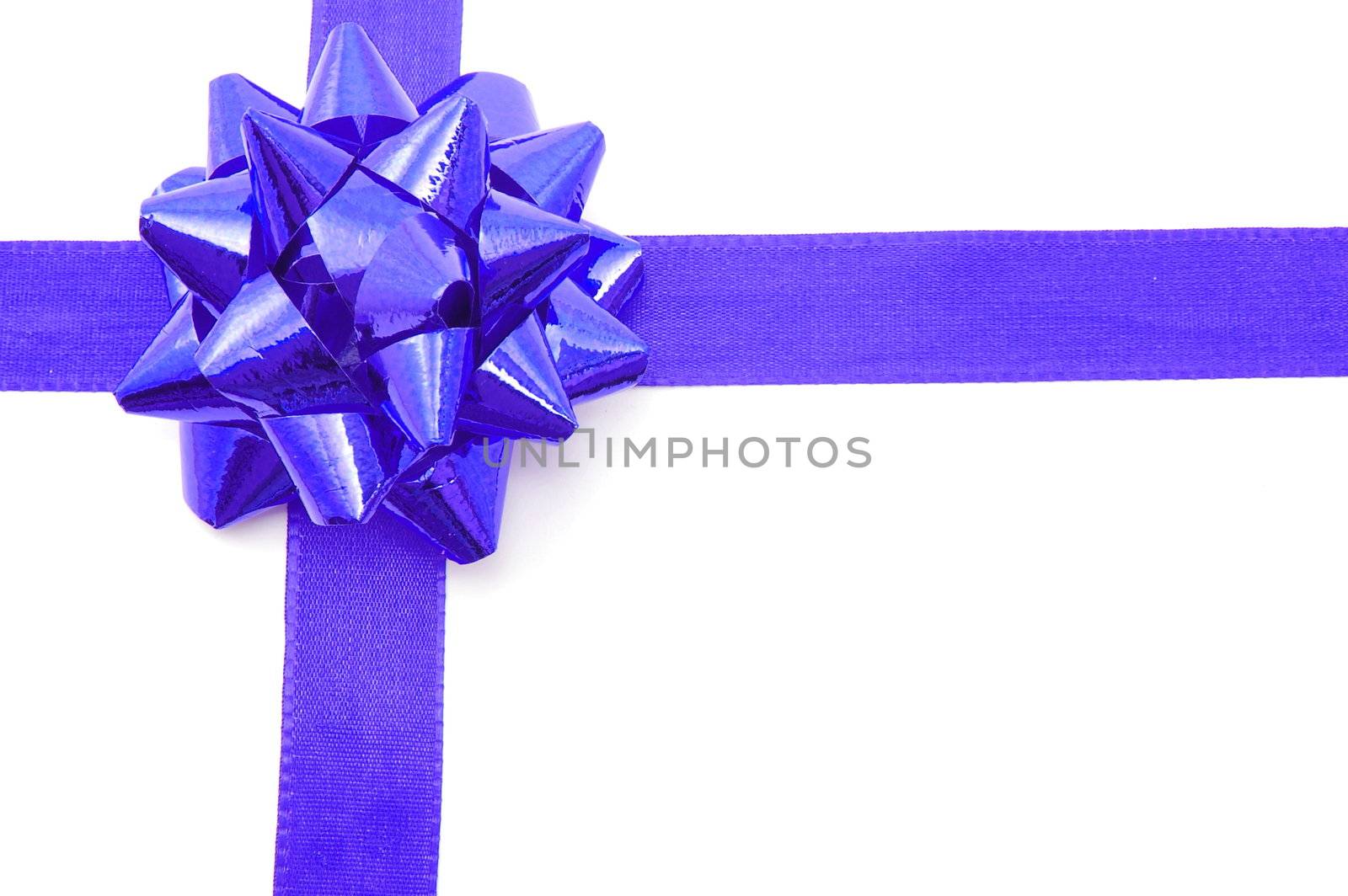 christmas gift with ribbon and copy space