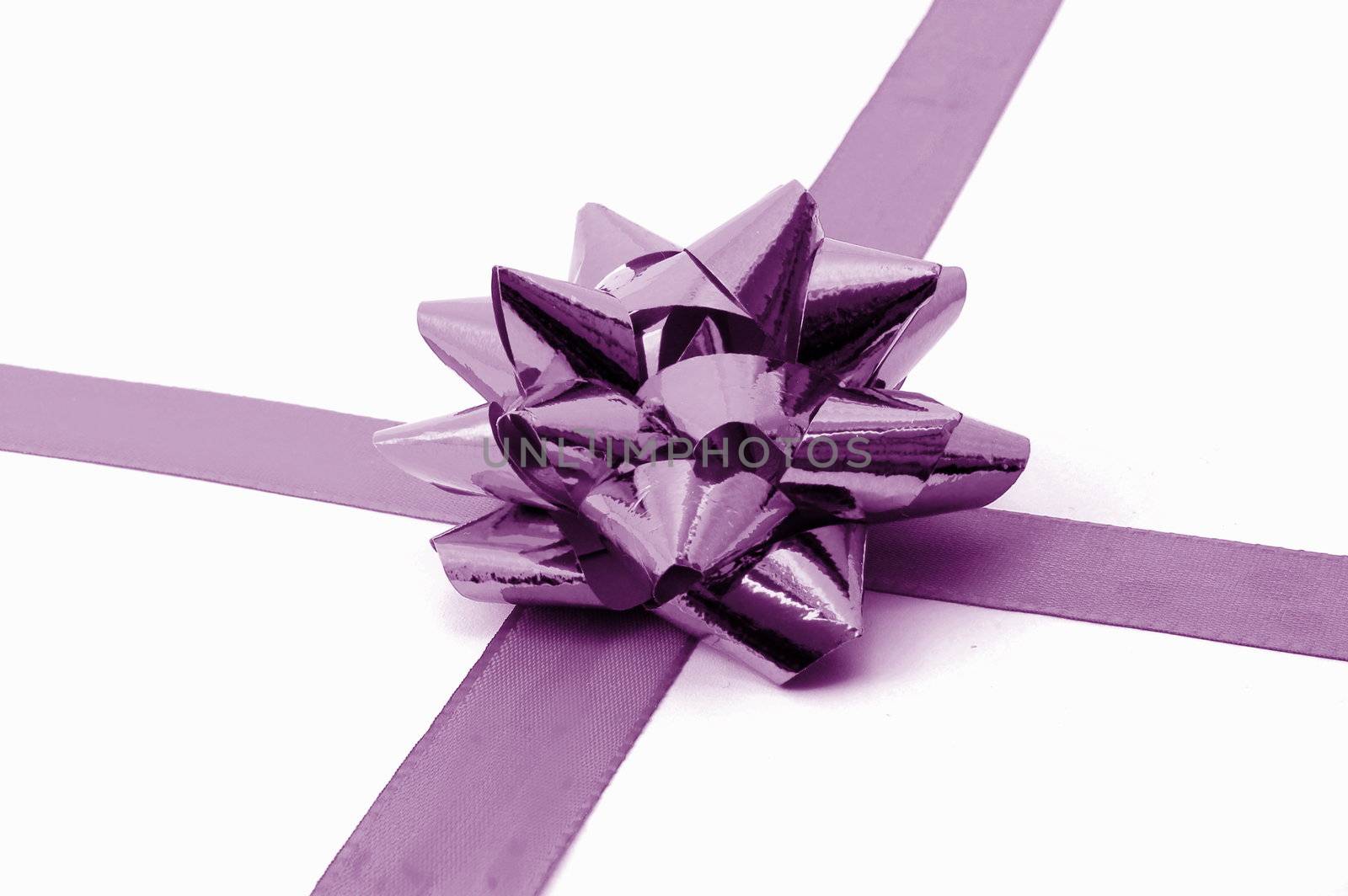 christmas gift with ribbon and copy space