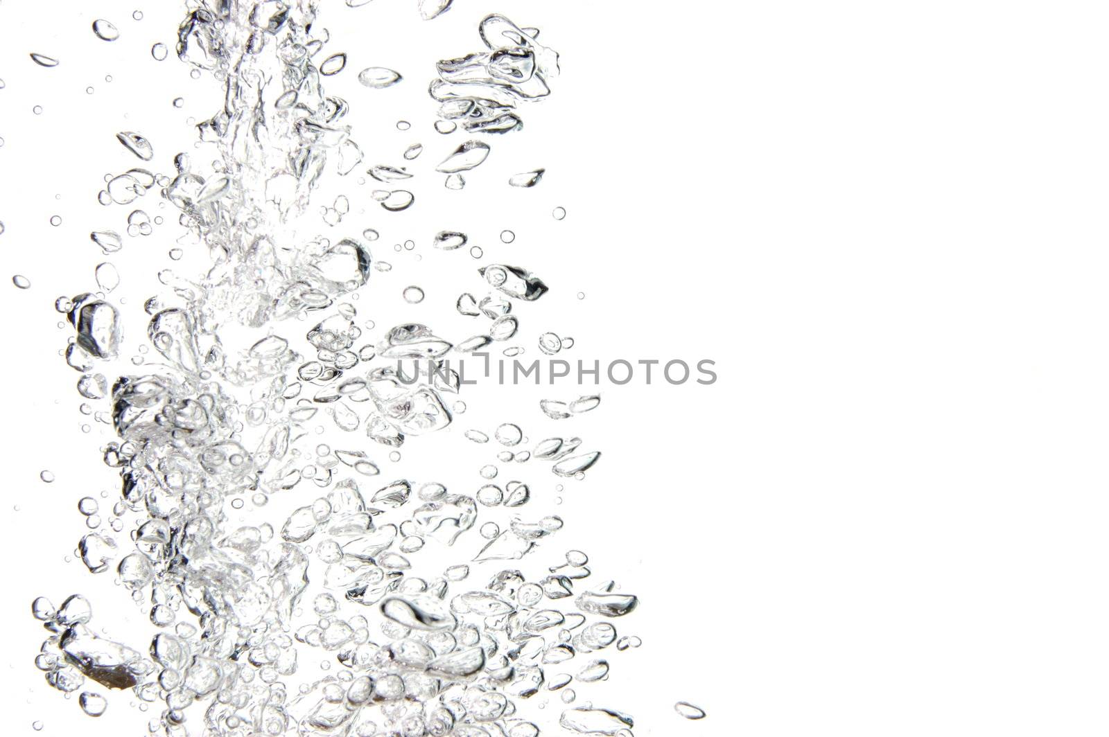 cool water background with bubbles and space for a text message
