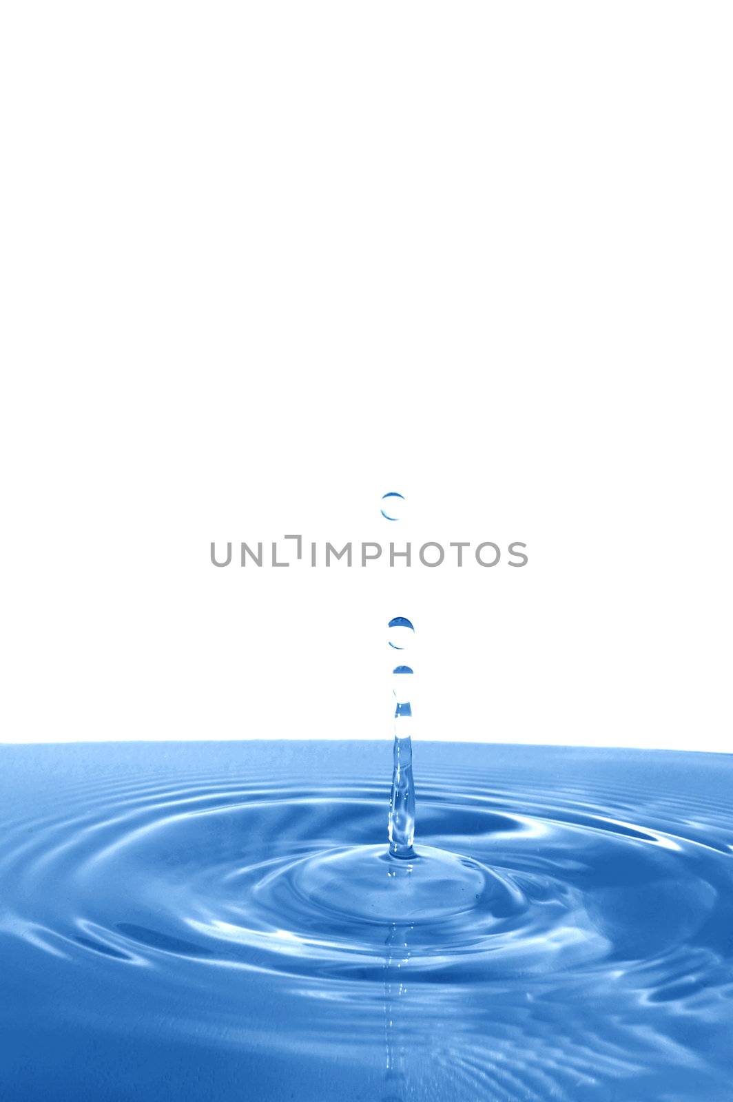 splash of water drop showing a concept of wellness