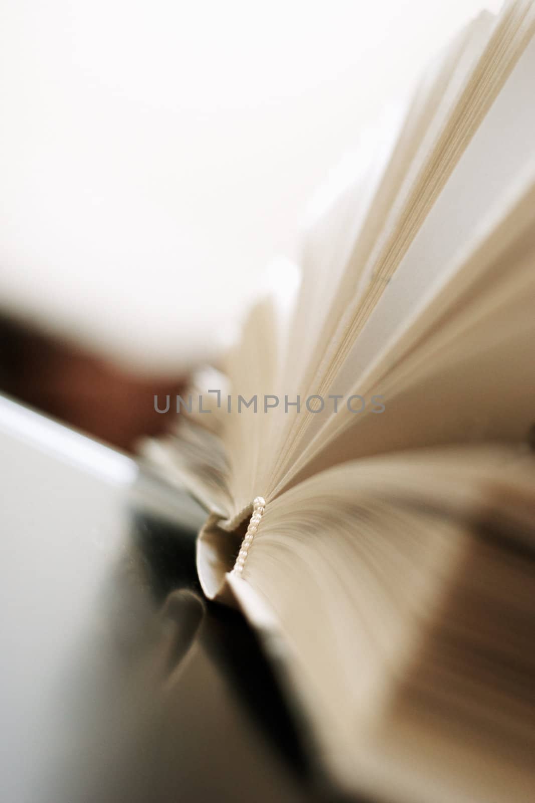 Open Book.Selective focus. Close-up view