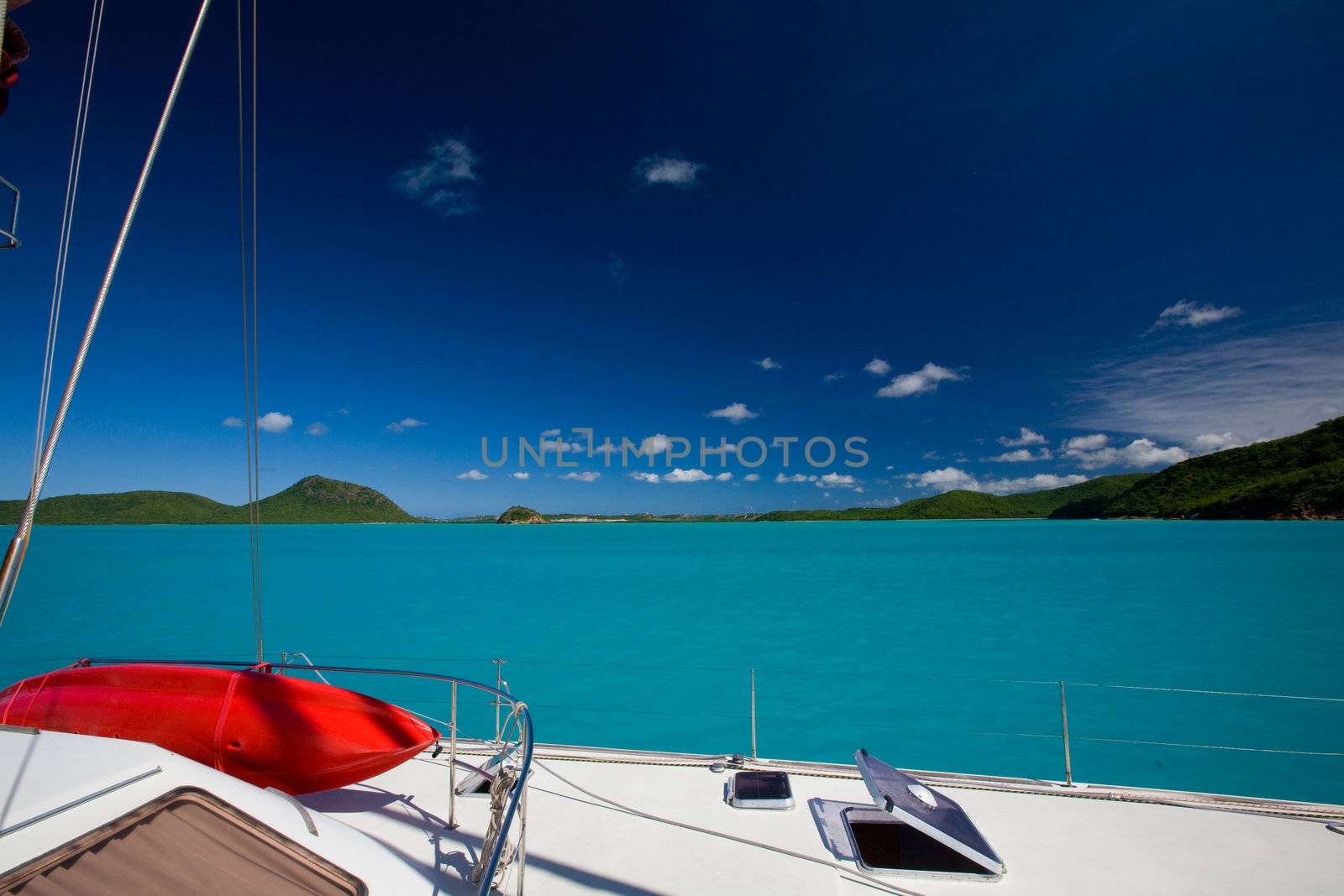 Antigua & Barbuda, Beach take from catamaran