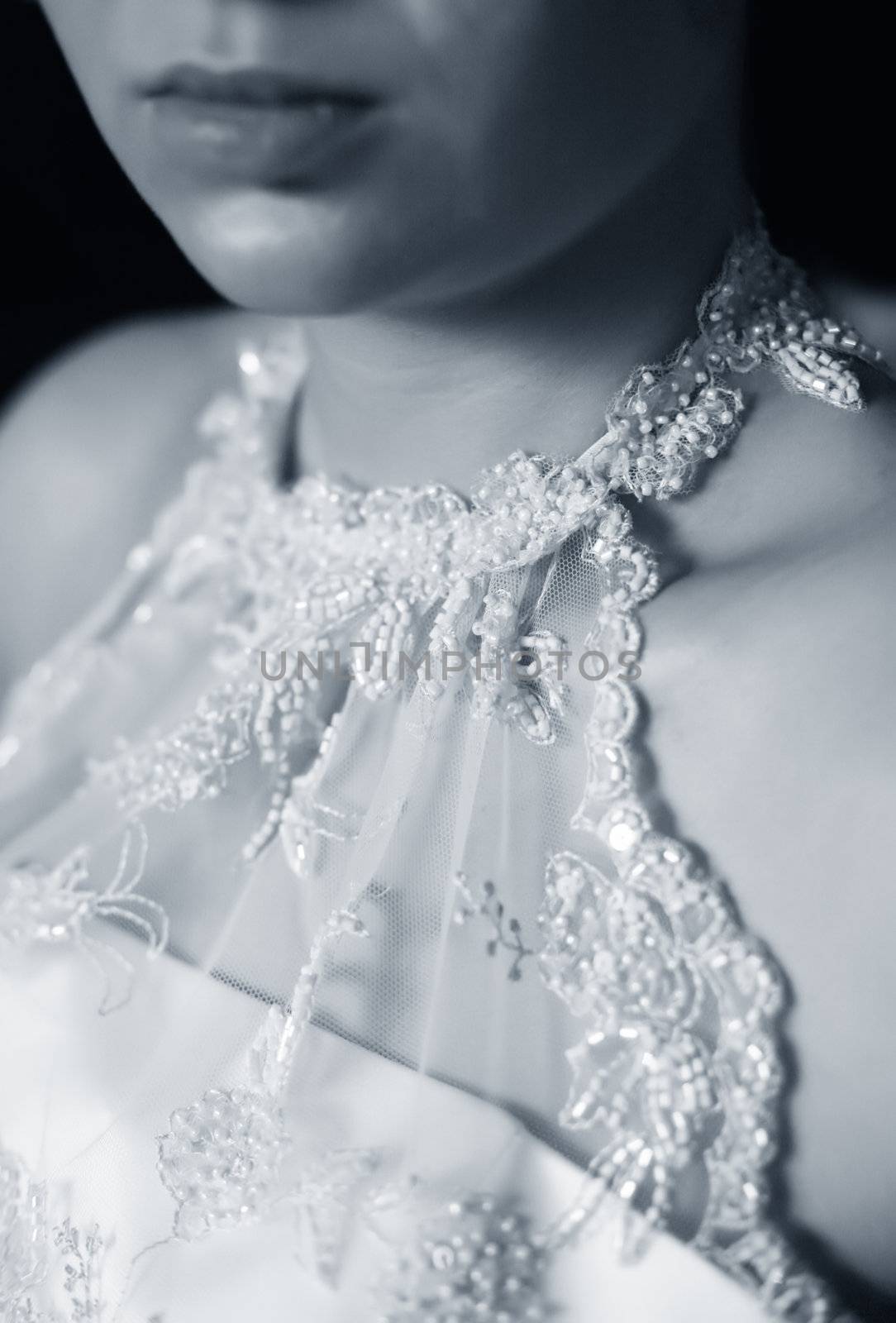 Detail of a wedding dress by friday