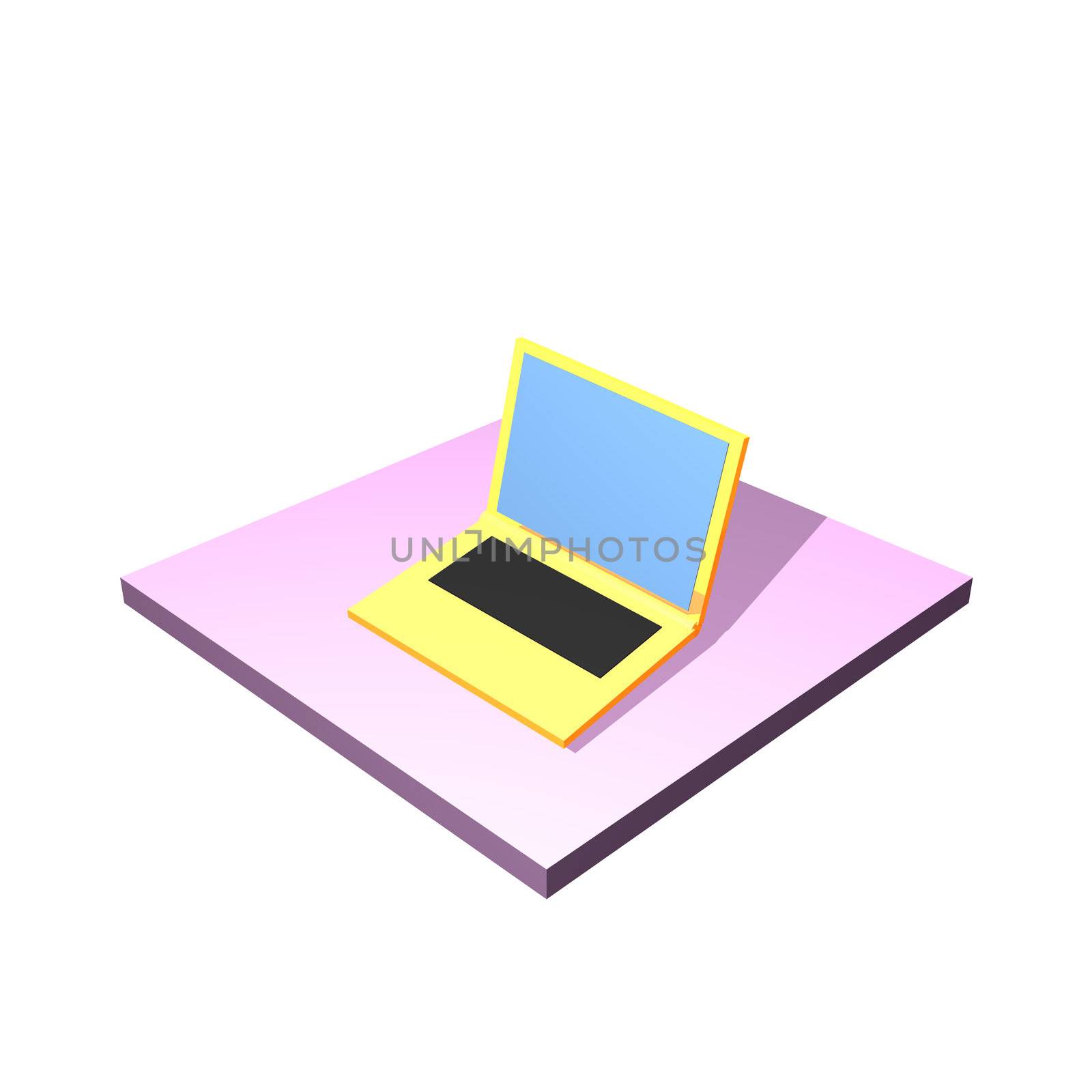 Computer Icon Isolated on a White Background