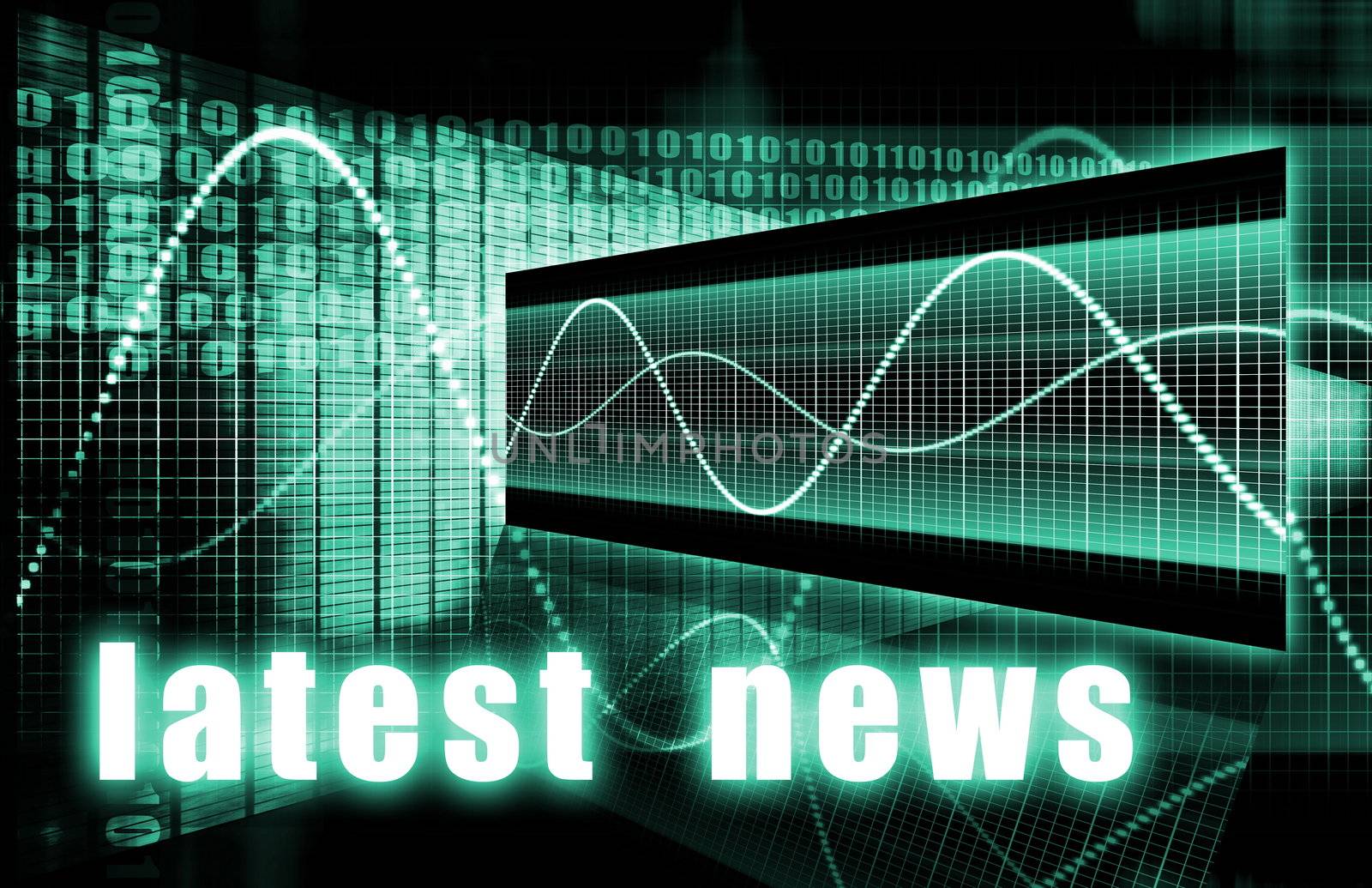 Latest News Headlines Background Sign as an Art