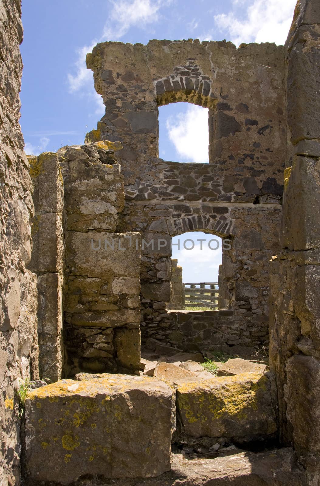 View from inside the ruins. by Claudine