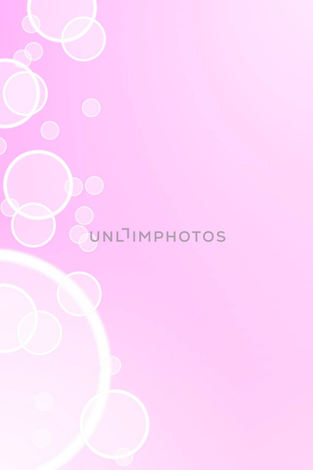 pink background illustration with rings and copyspace