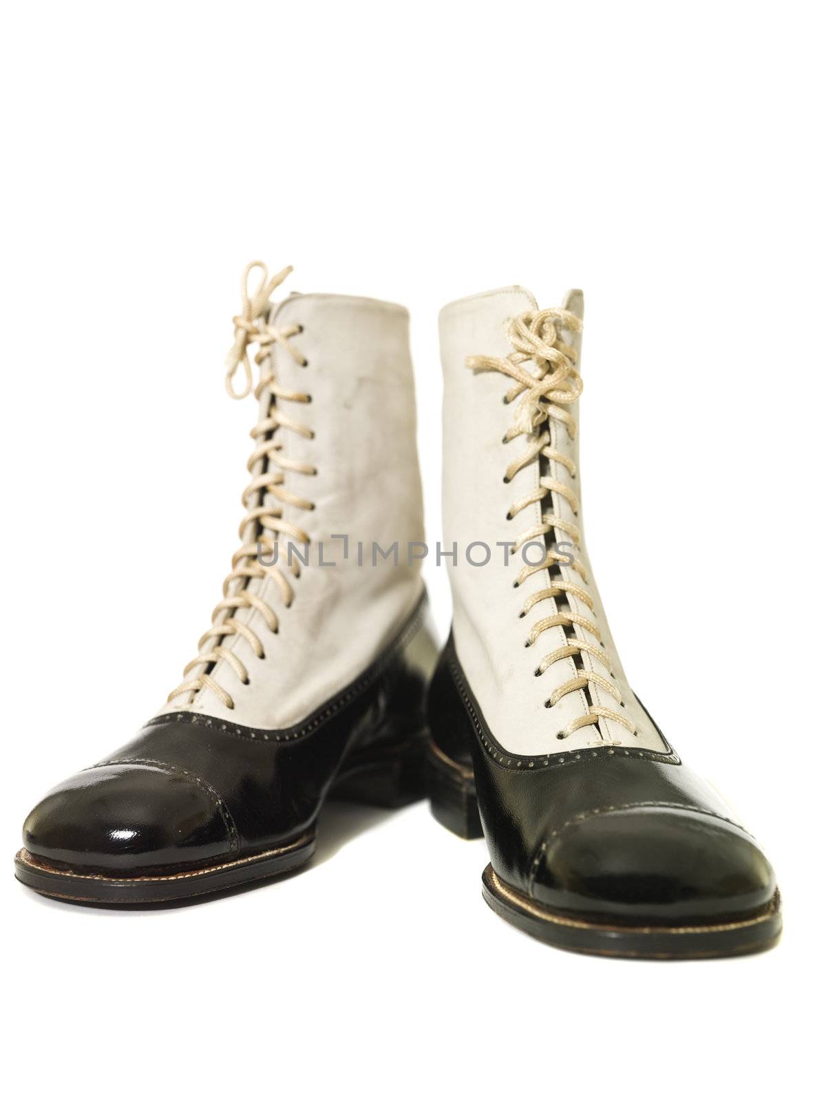 Vintage shoes isolated on white background