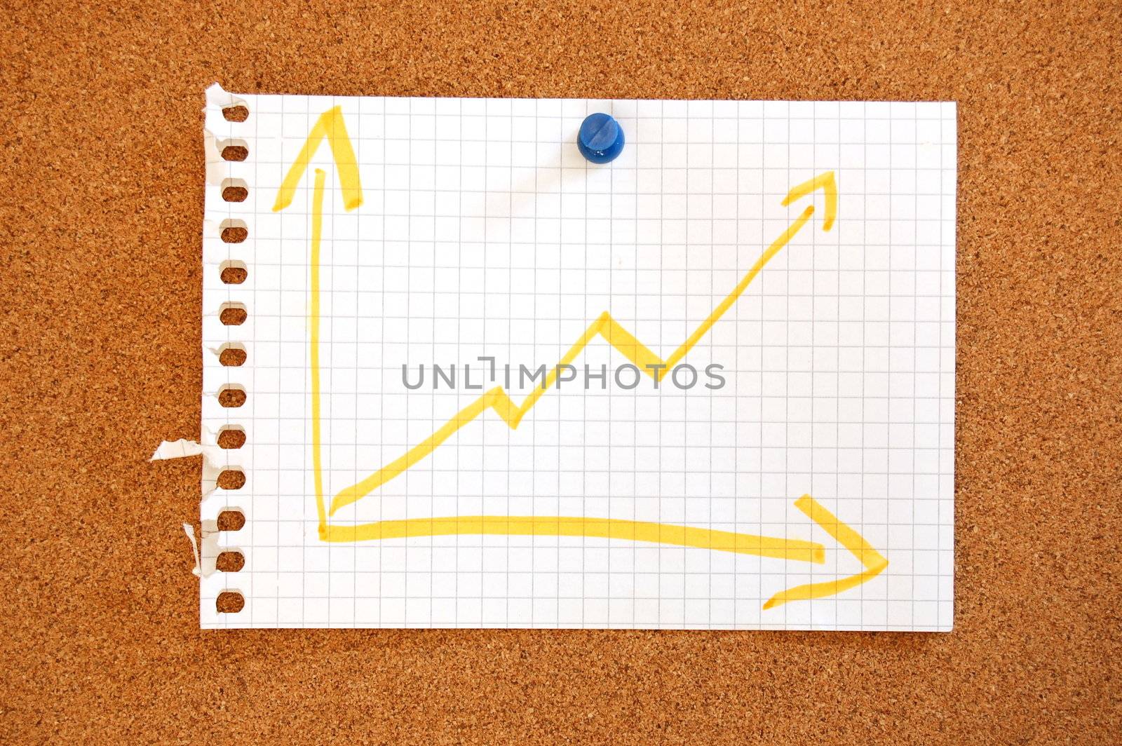business graph and arrow showing success and growth in business