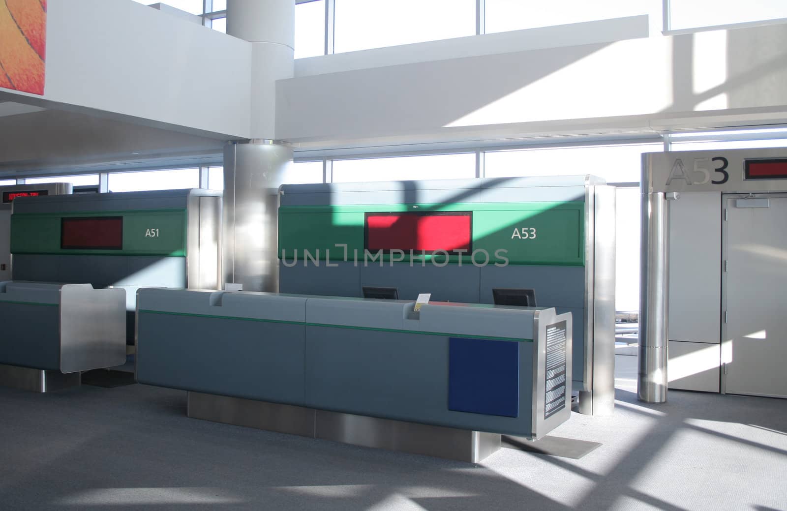 Airline ticketing and check-in counter